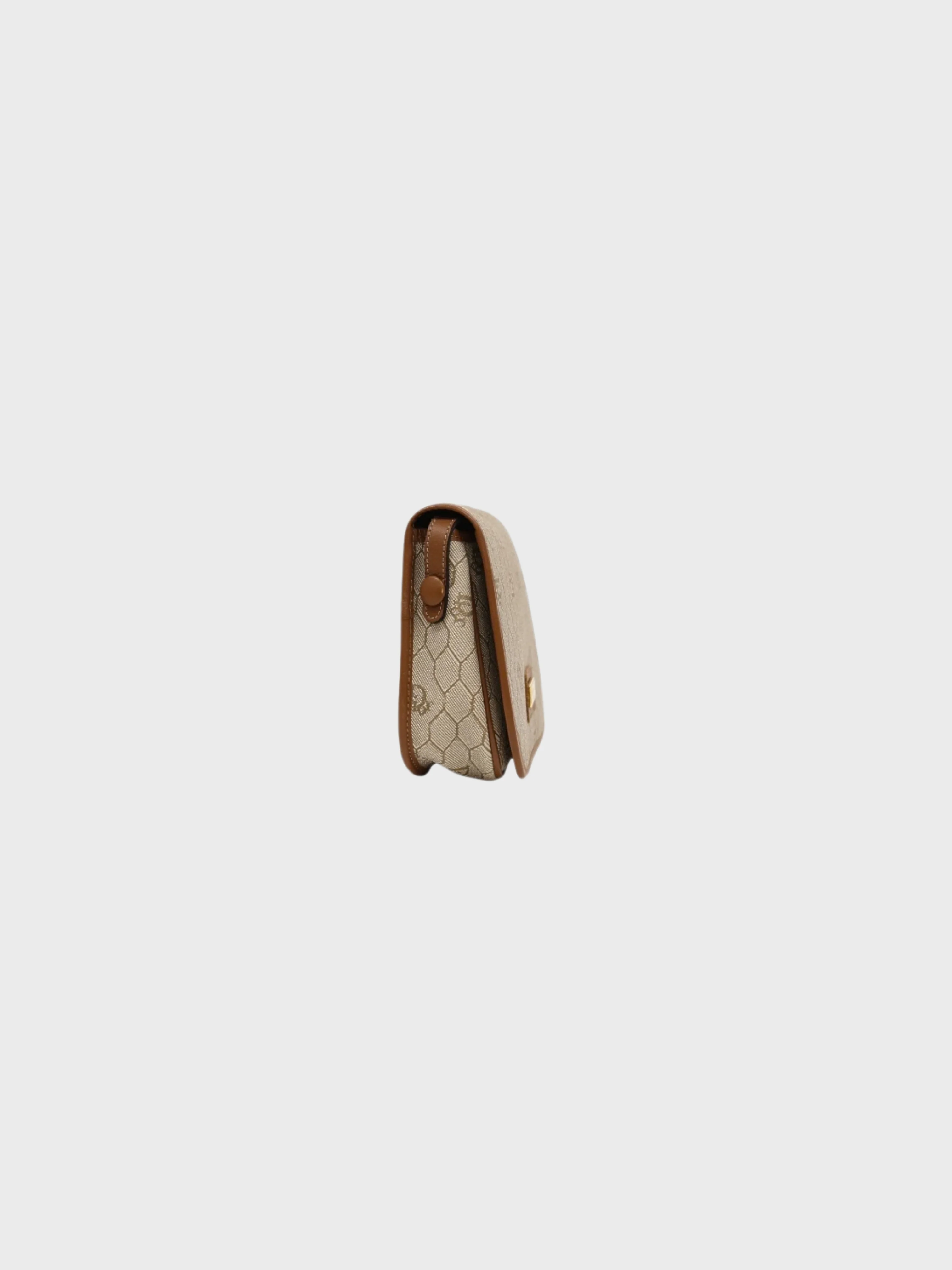 Christian Dior 1980s Beige Honeycomb PVC Mini Shoulder Bag - Image 3