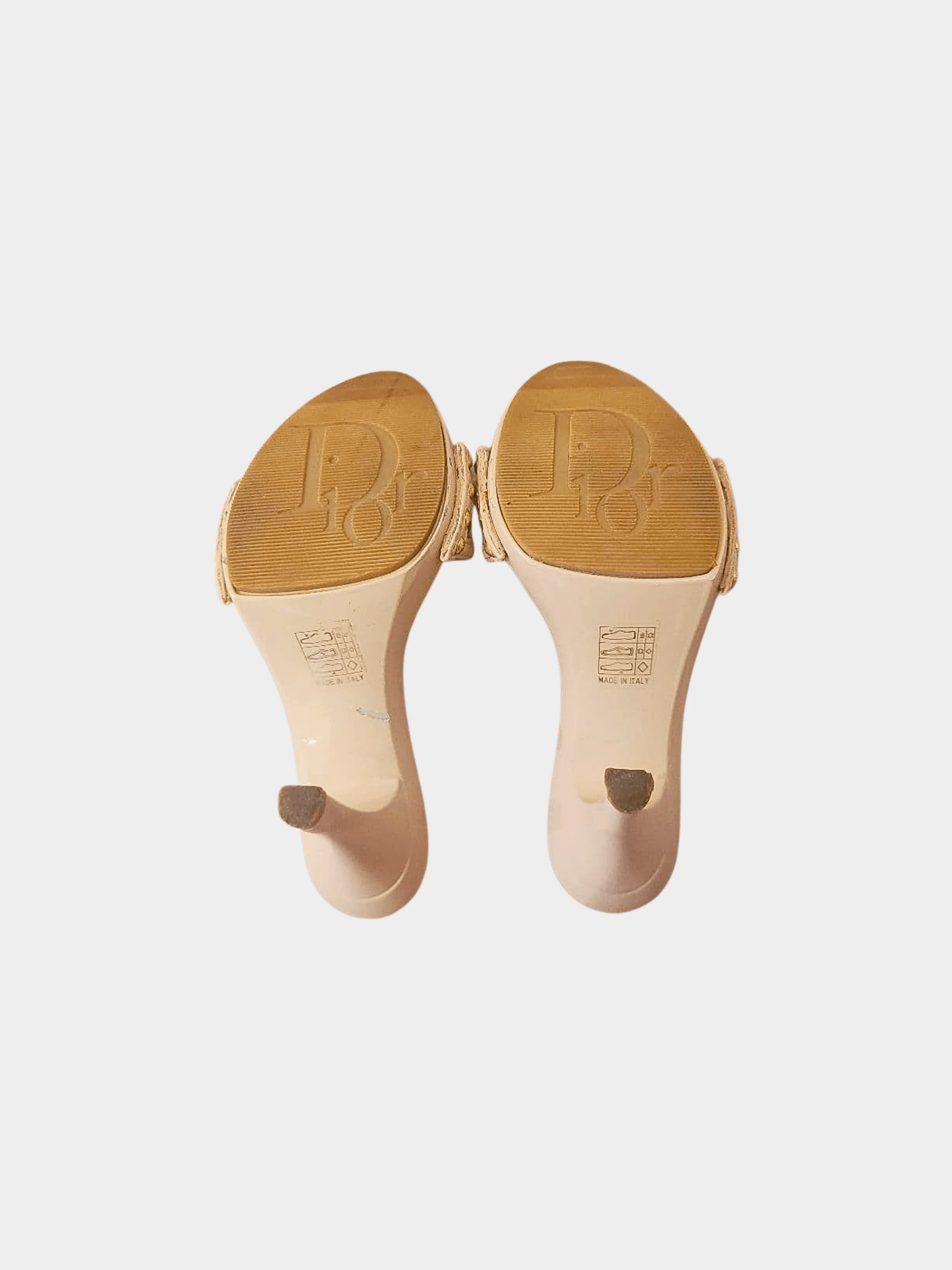Christian Dior 2000s Beige Leather Mules - Image 6