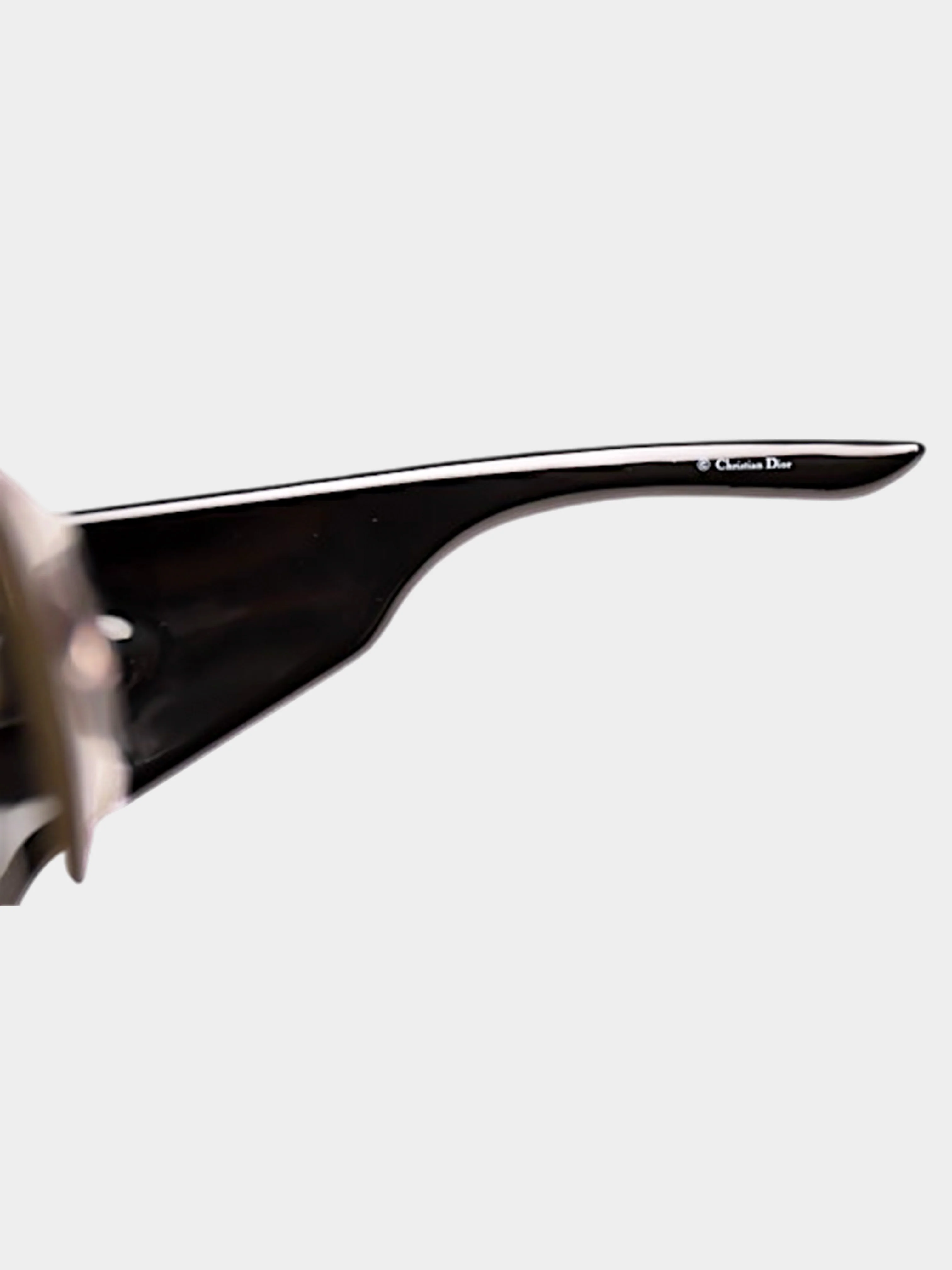 Christian Dior 2000s Black Cannage Logo Rectangle Sunglasses - Image 4