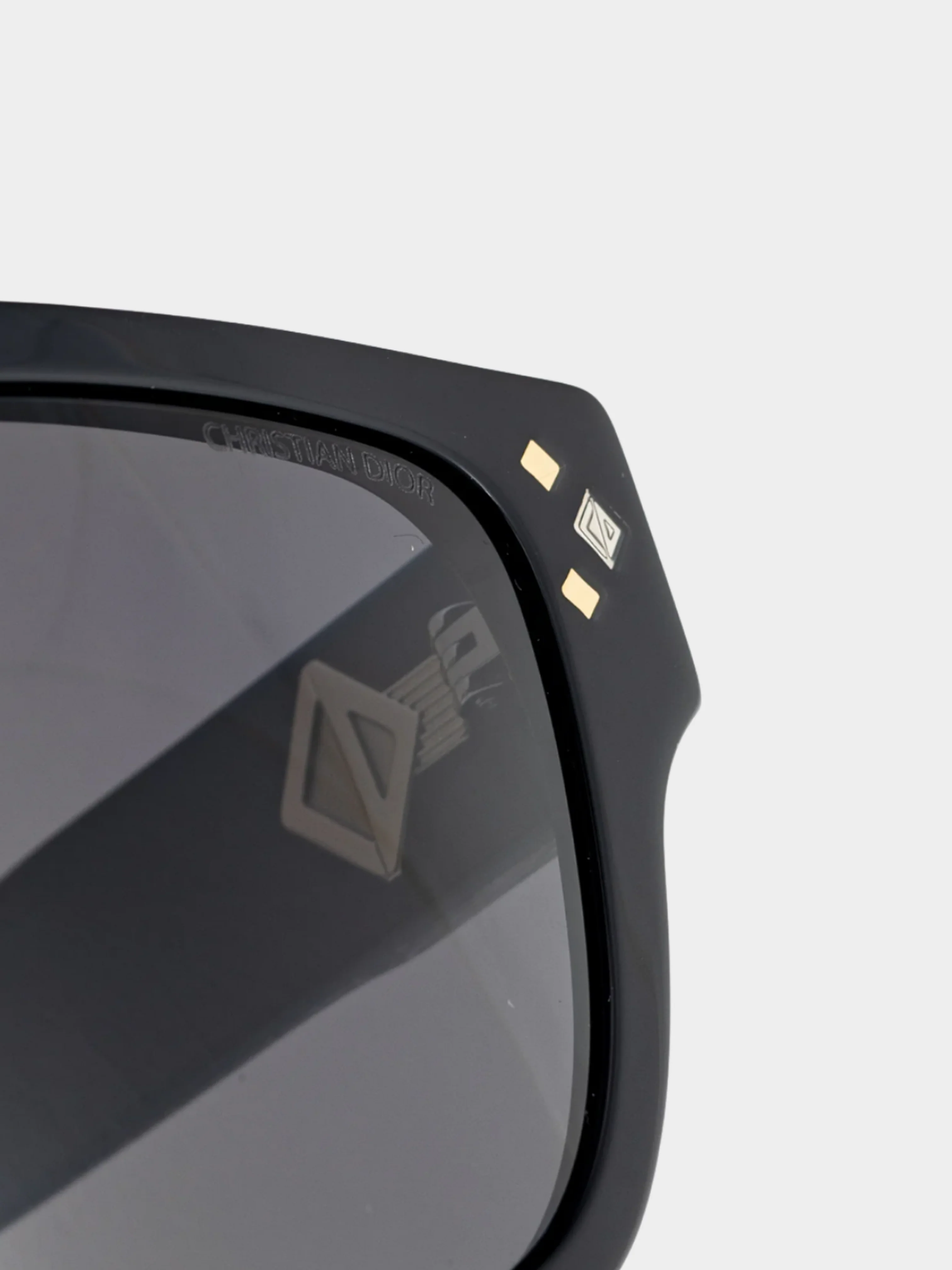 Christian Dior 2000s Black Geometric Square Sunglasses - Image 4