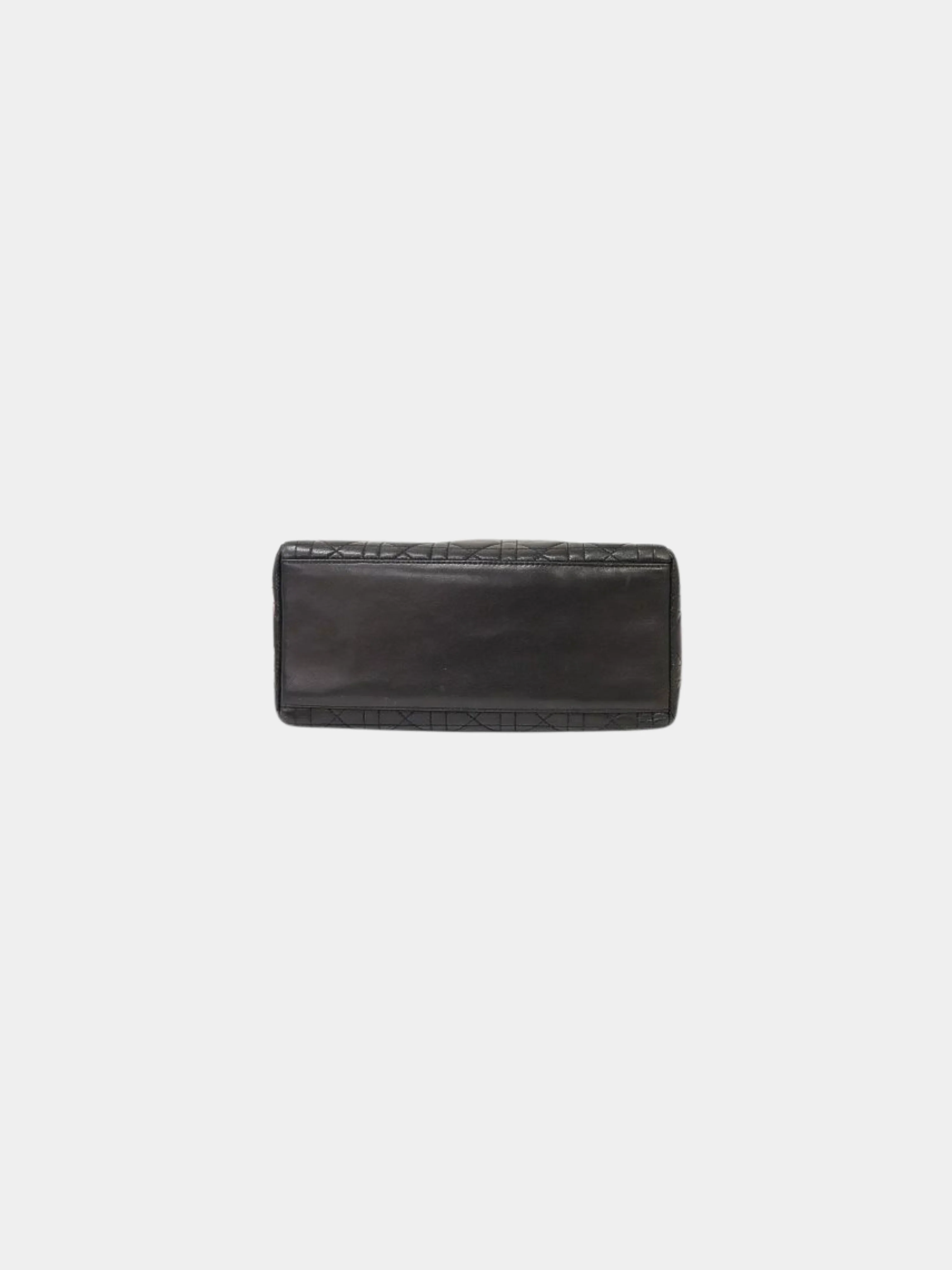 Christian Dior 2000s Black Lady Dior Leather 2-Way Bag - Image 4