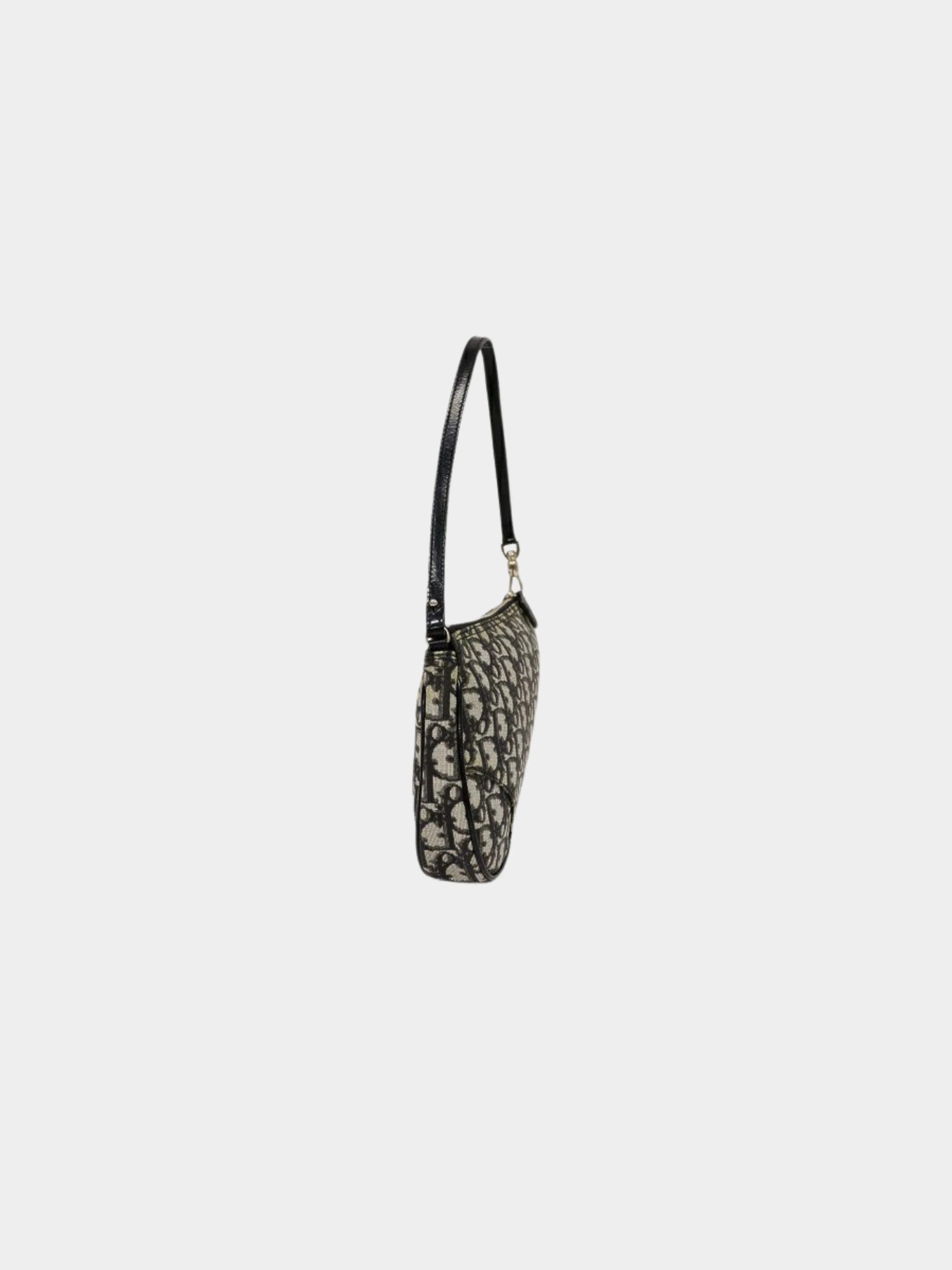 Christian Dior 2000s Black Trotter Saddle Bag - Image 2