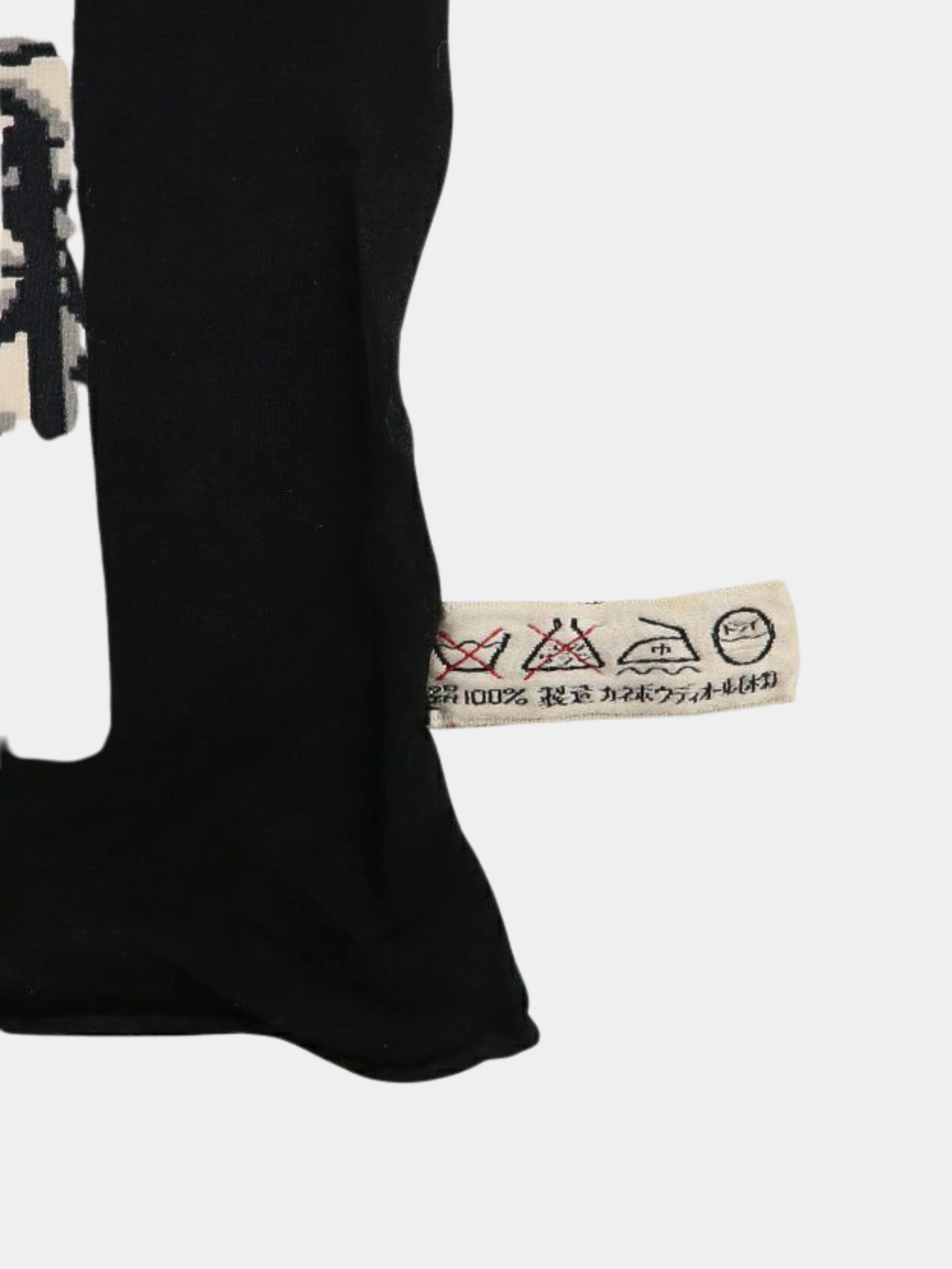 Christian Dior 2000s Black White Trotter Pattern Silk Scarf - Image 3