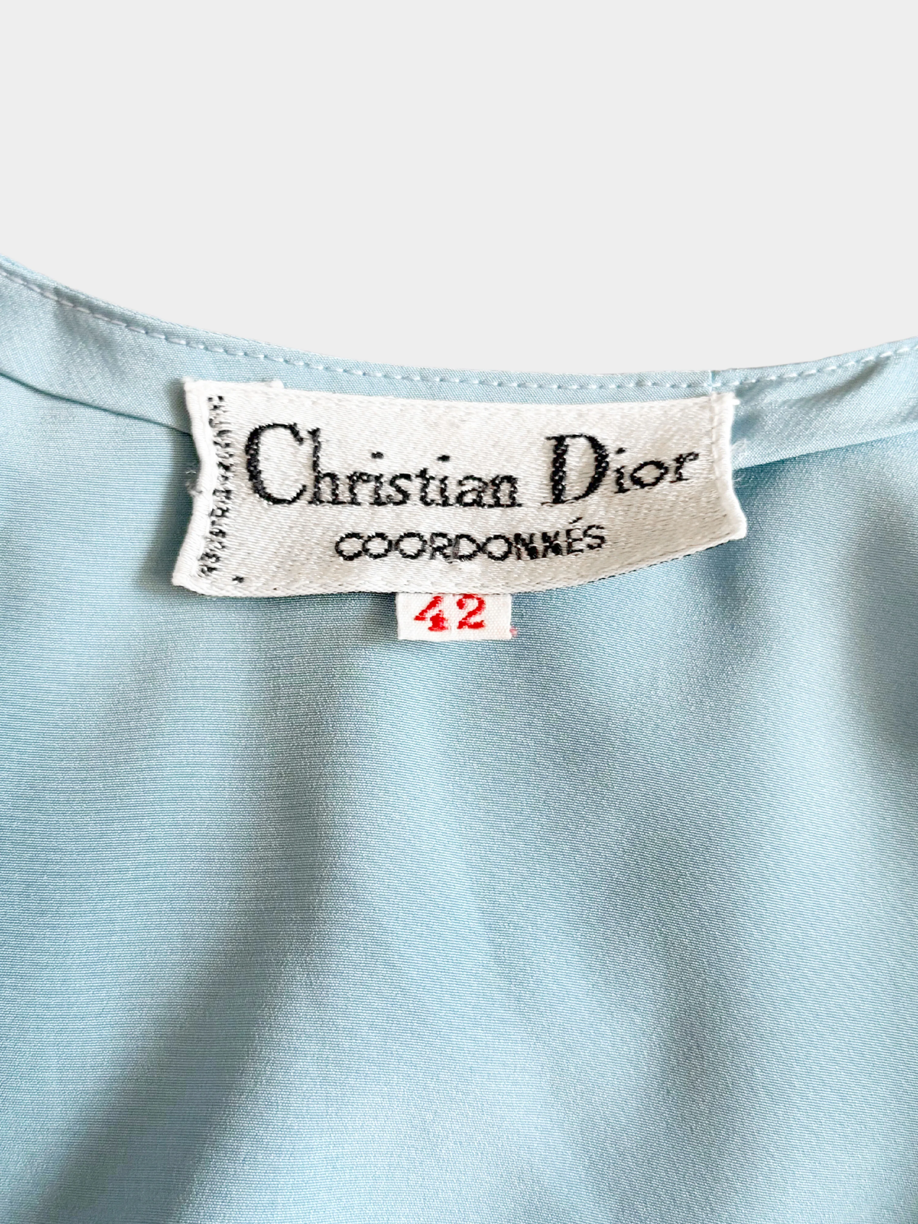 Christian Dior 2000s Blue Logo-embroidered Tank Top - Image 3