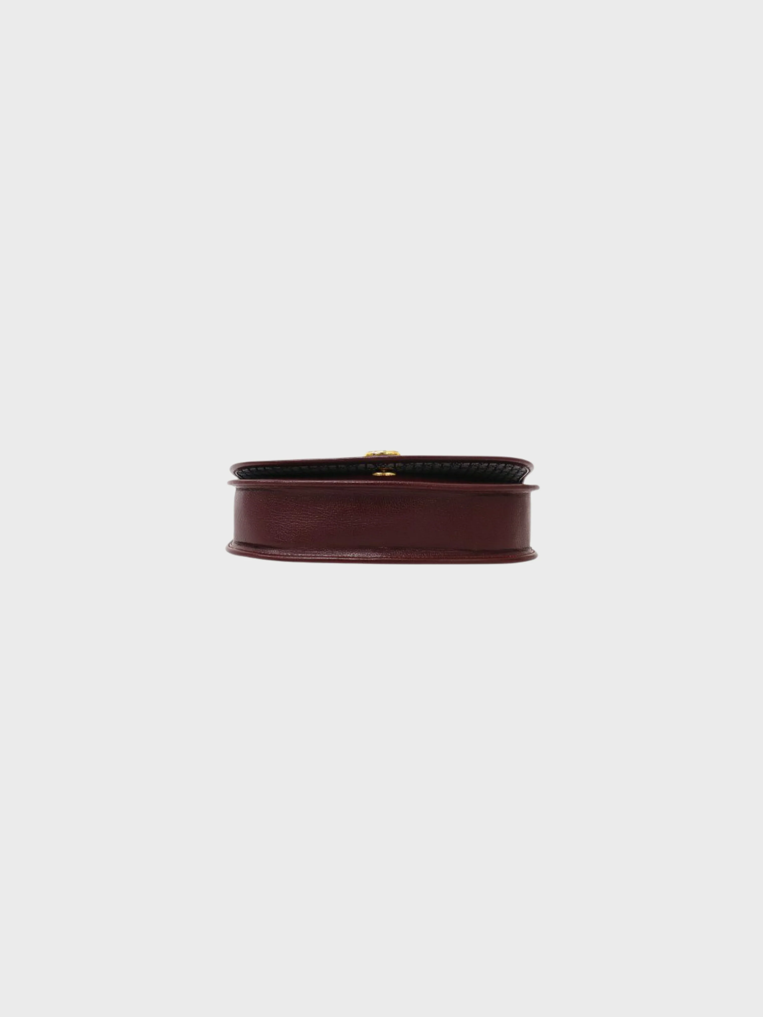 Christian Dior 2000s Bordeaux Leather Logo Accent Hardware Shoulder Bag - Image 3