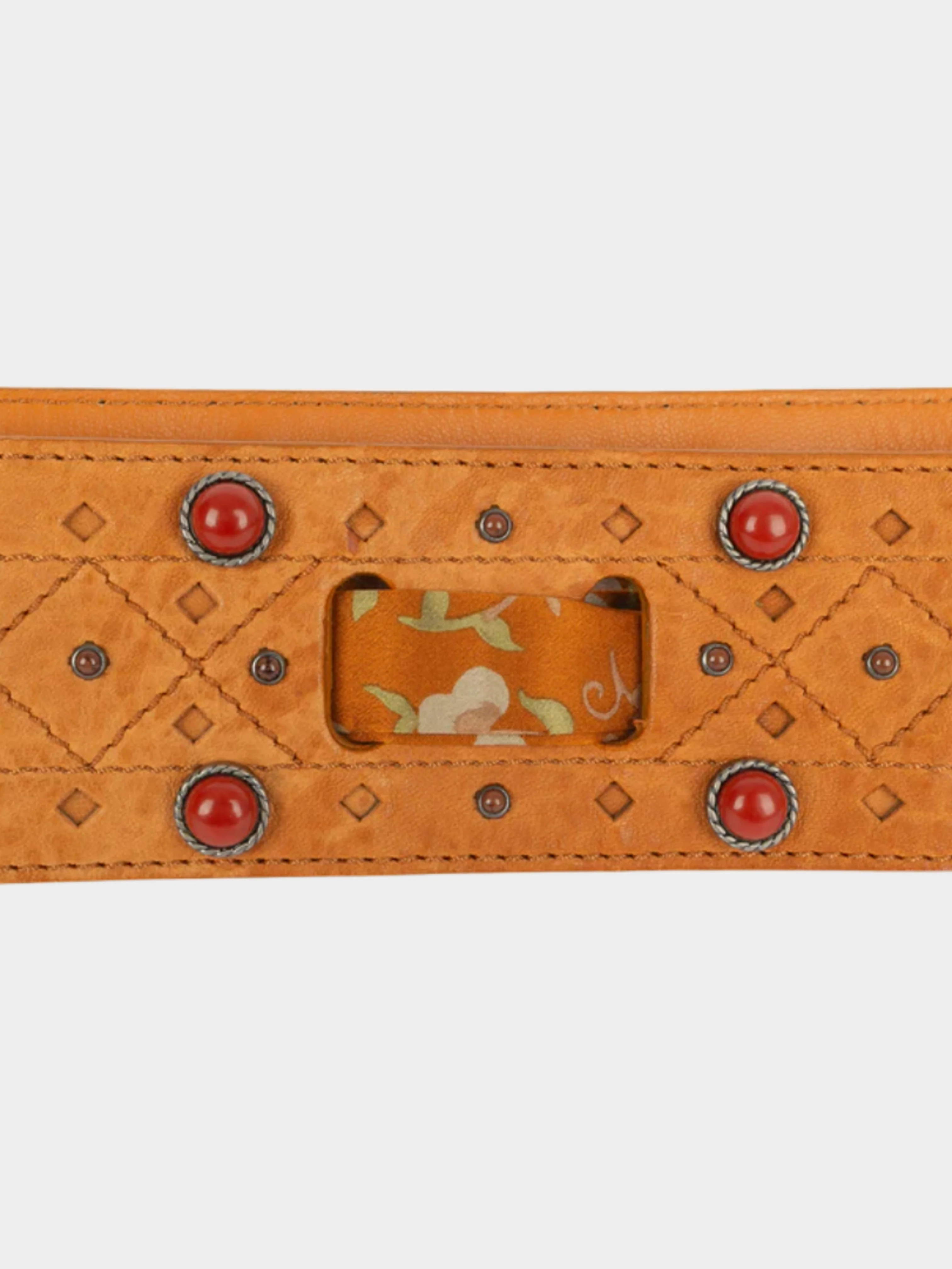 Christian Dior 2000s Brown Decorated Leather Belt - Image 4