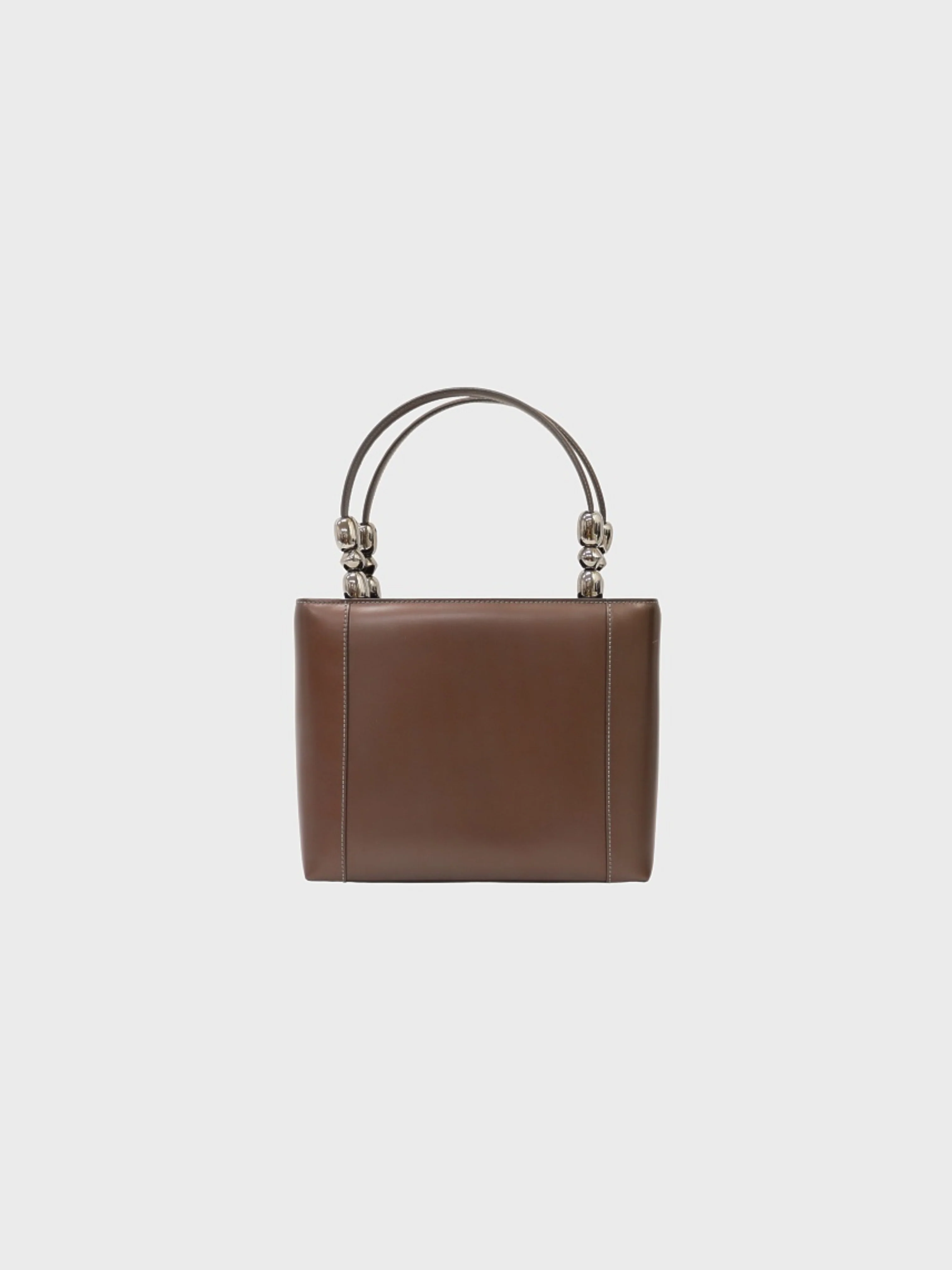 Christian Dior 2000s Brown Leather Malice Pearl 2Way Bag - Image 2