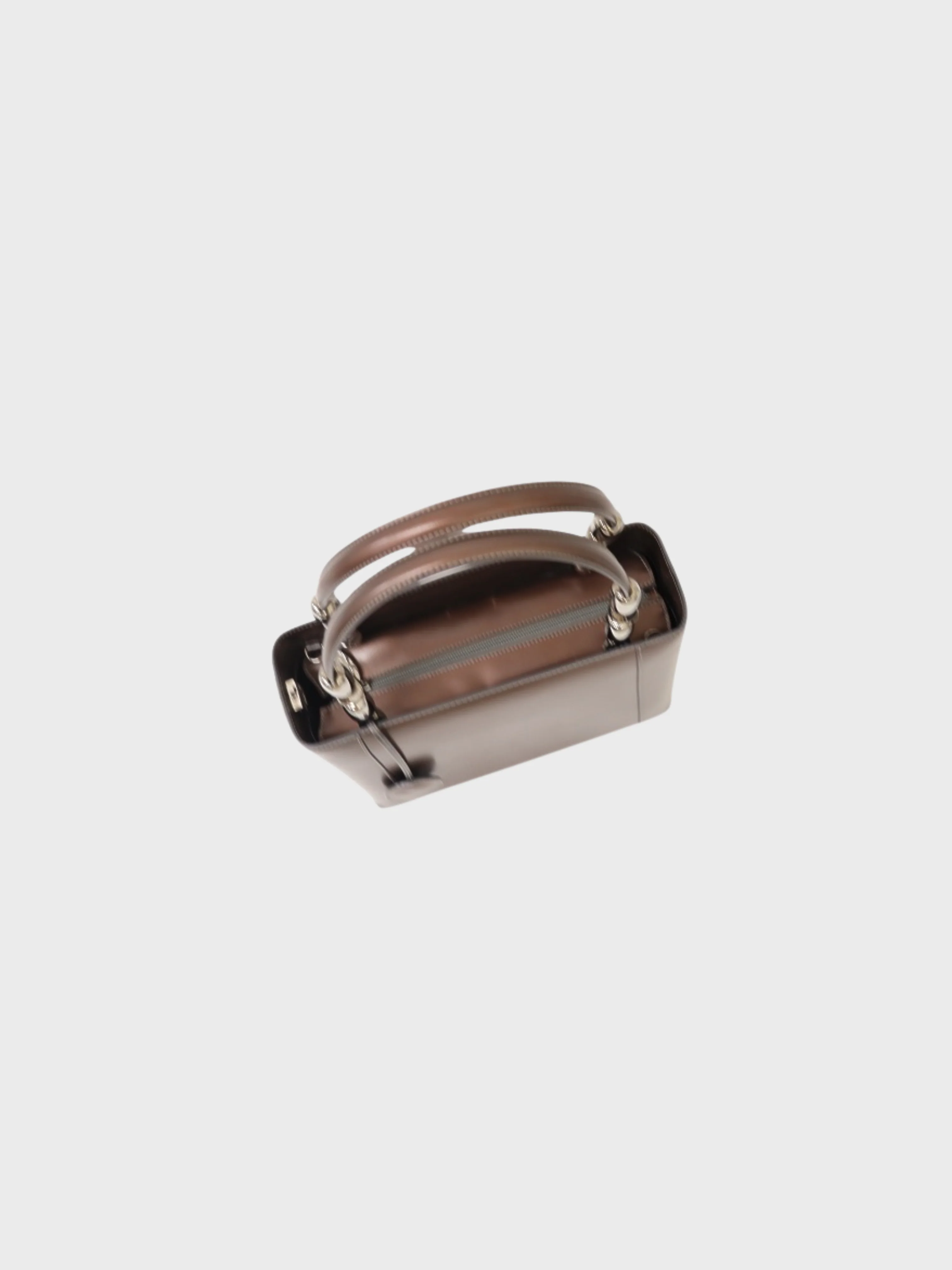 Christian Dior 2000s Brown Leather Malice Pearl 2Way Bag - Image 7