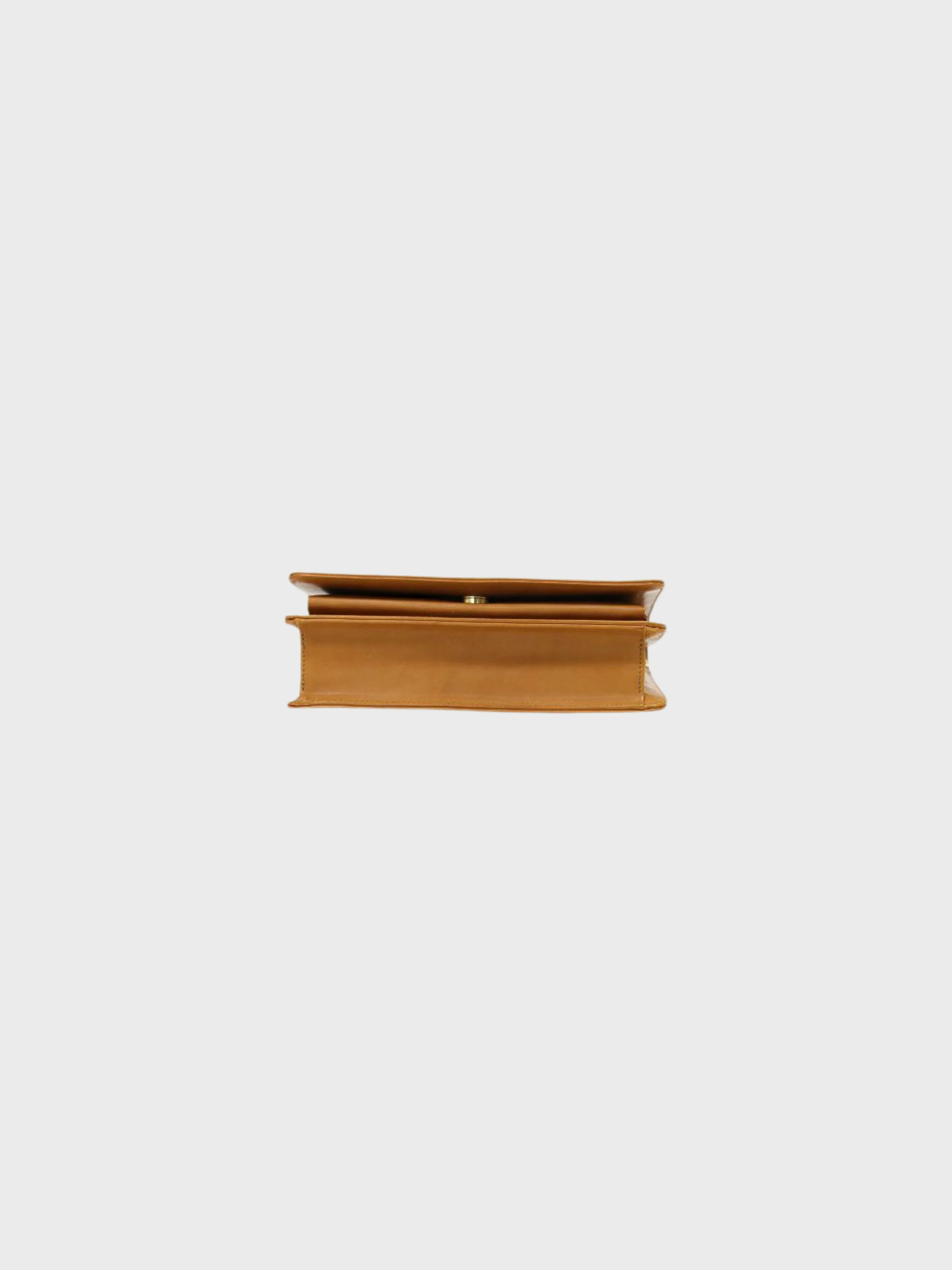 Christian Dior 2000s Camel Leather Logo Hardware Chain Shoulder Bag - Image 4