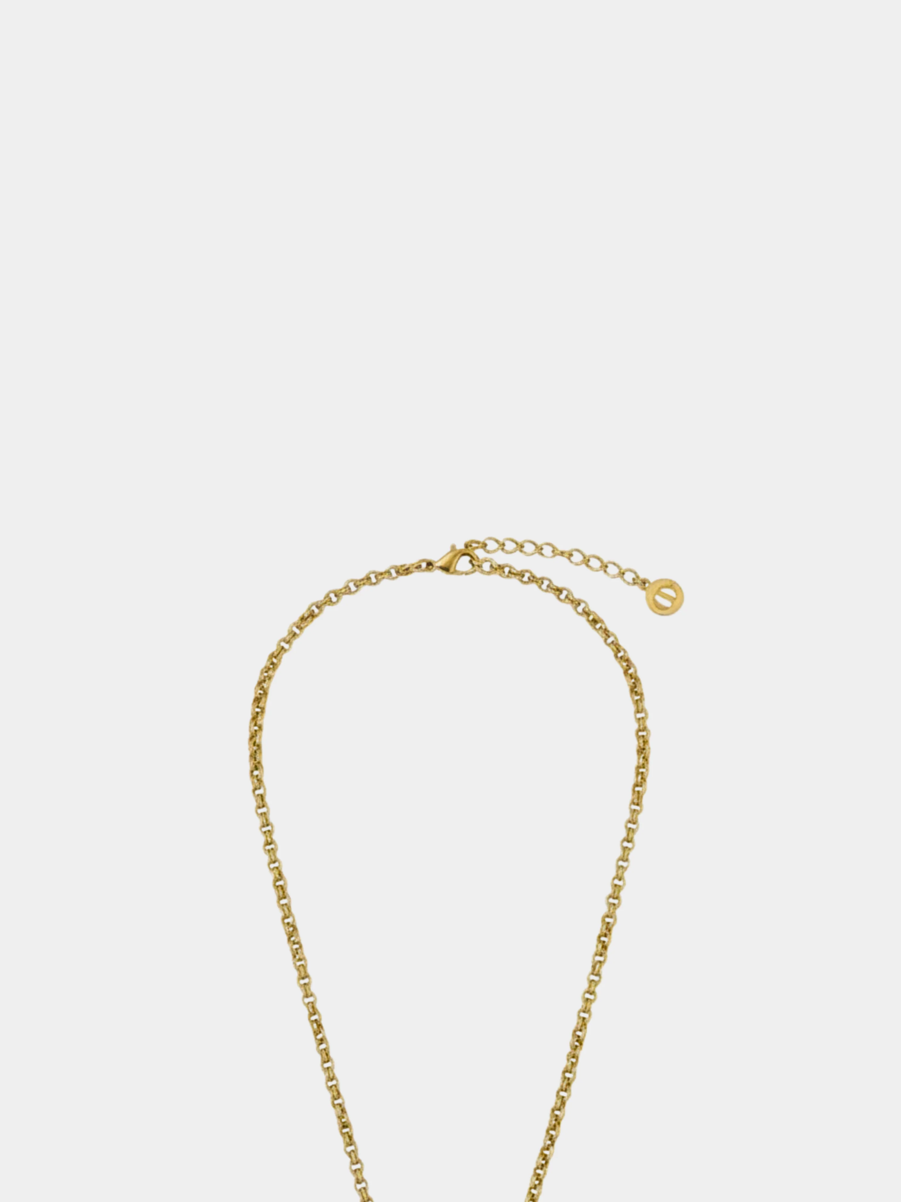 Christian Dior 2000s Gold CD Rhinestone Chain Necklace - Image 3