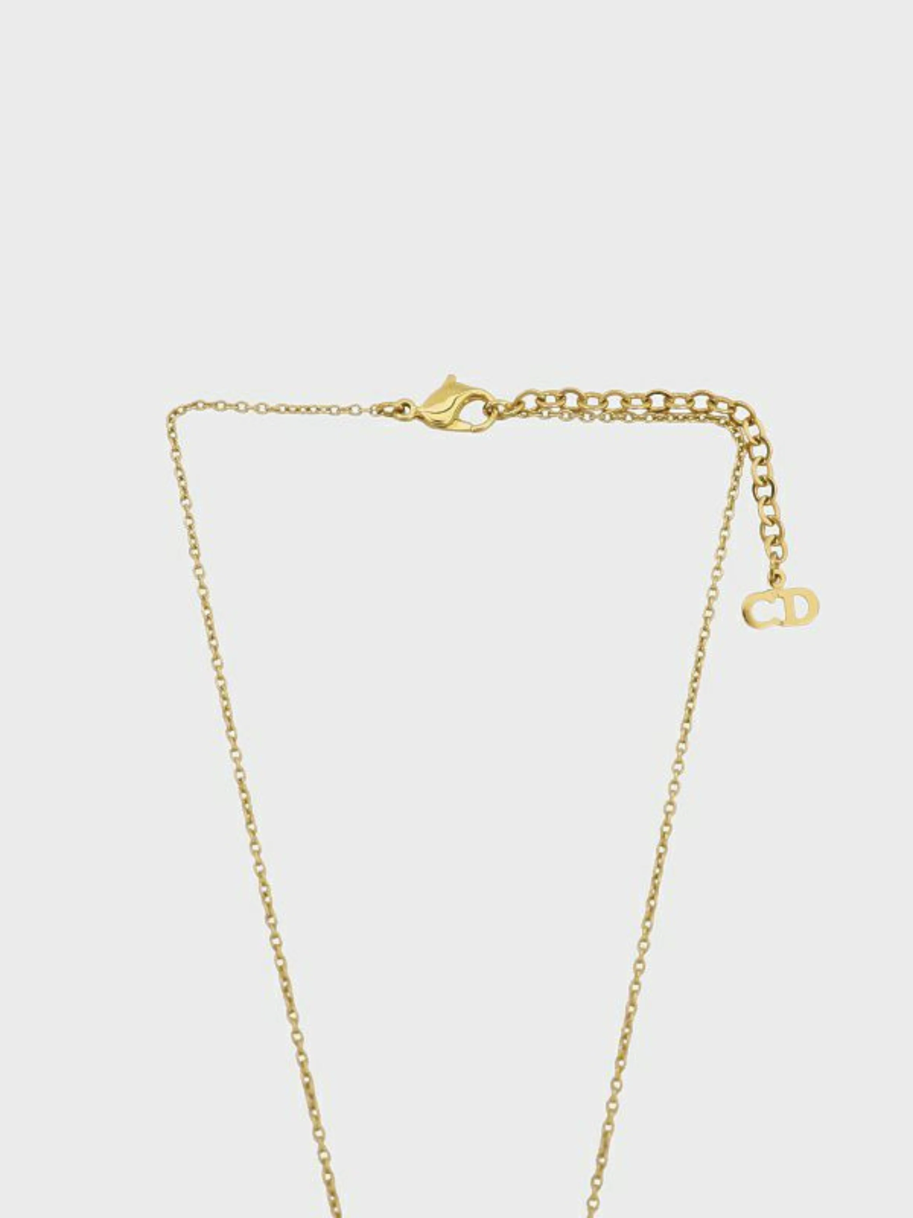 Christian Dior 2000s Gold Logo Heart Necklace - Image 3