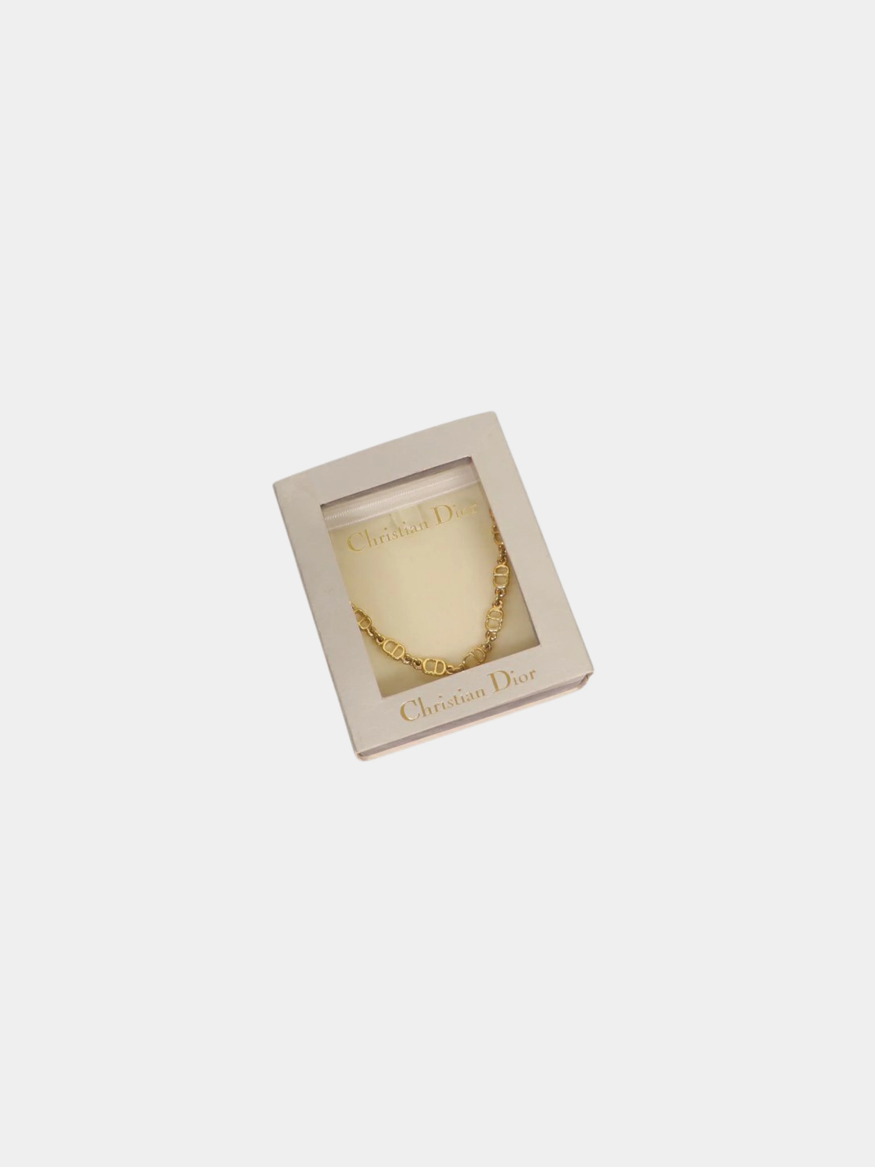 Christian Dior 2000s Gold Plated Metal CD Bracelet - Image 3