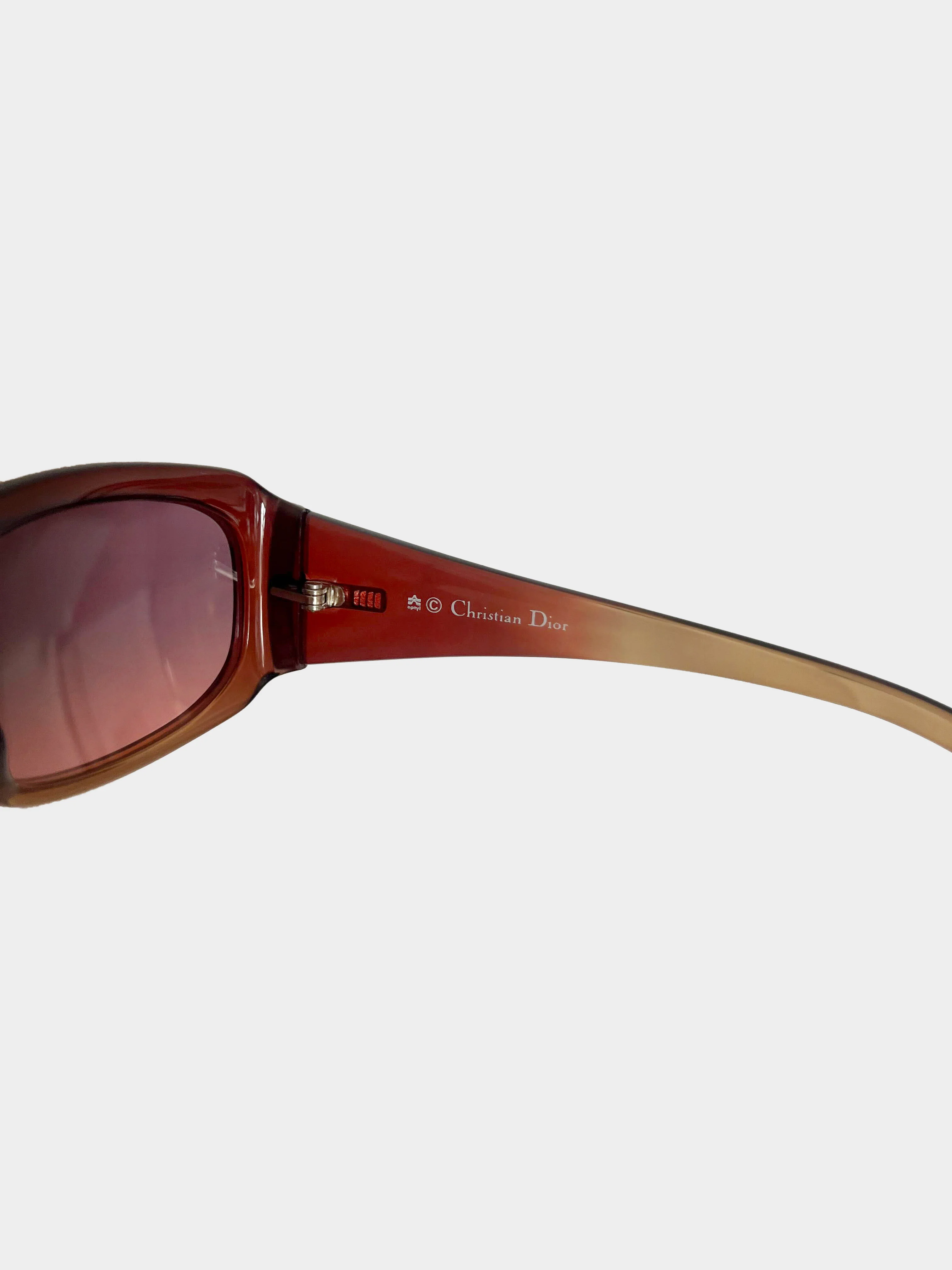 Christian Dior 2000s Gradient Brown Sunglasses - Image 4