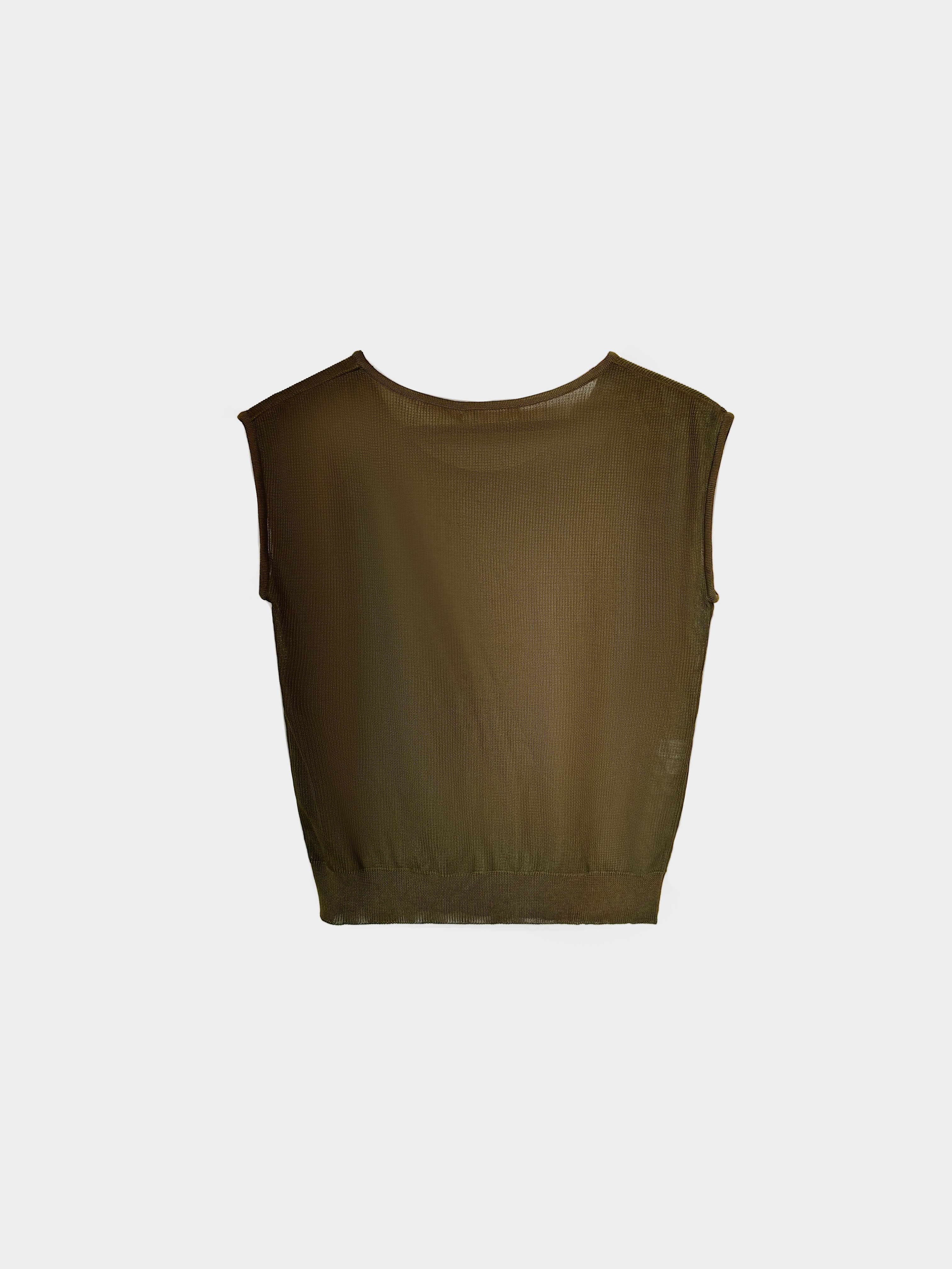 Christian Dior 2000s Green Logo Knit Top - Image 2