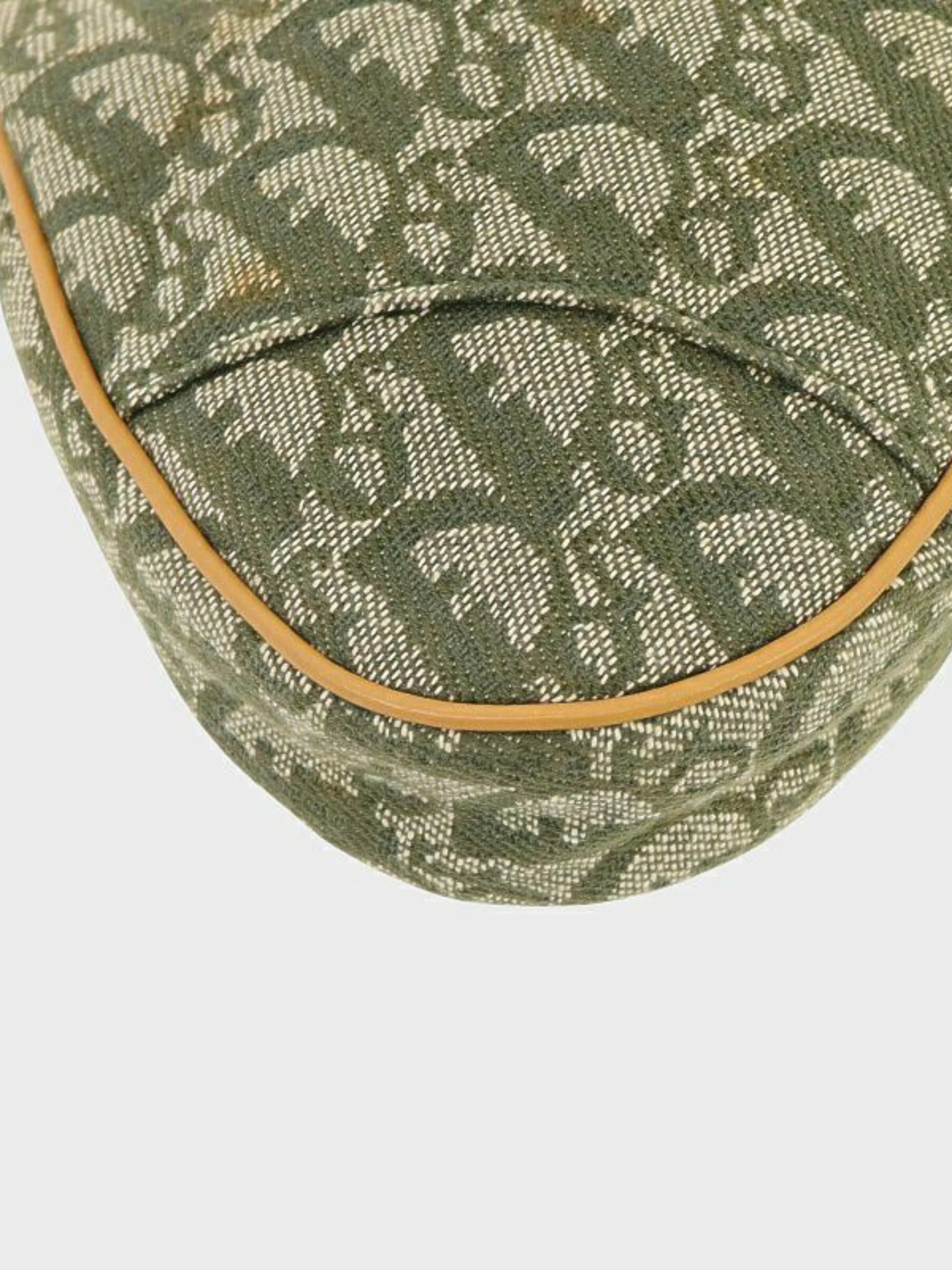 Christian Dior 2000s Khaki Beige Trotter Saddle Bag - Image 7
