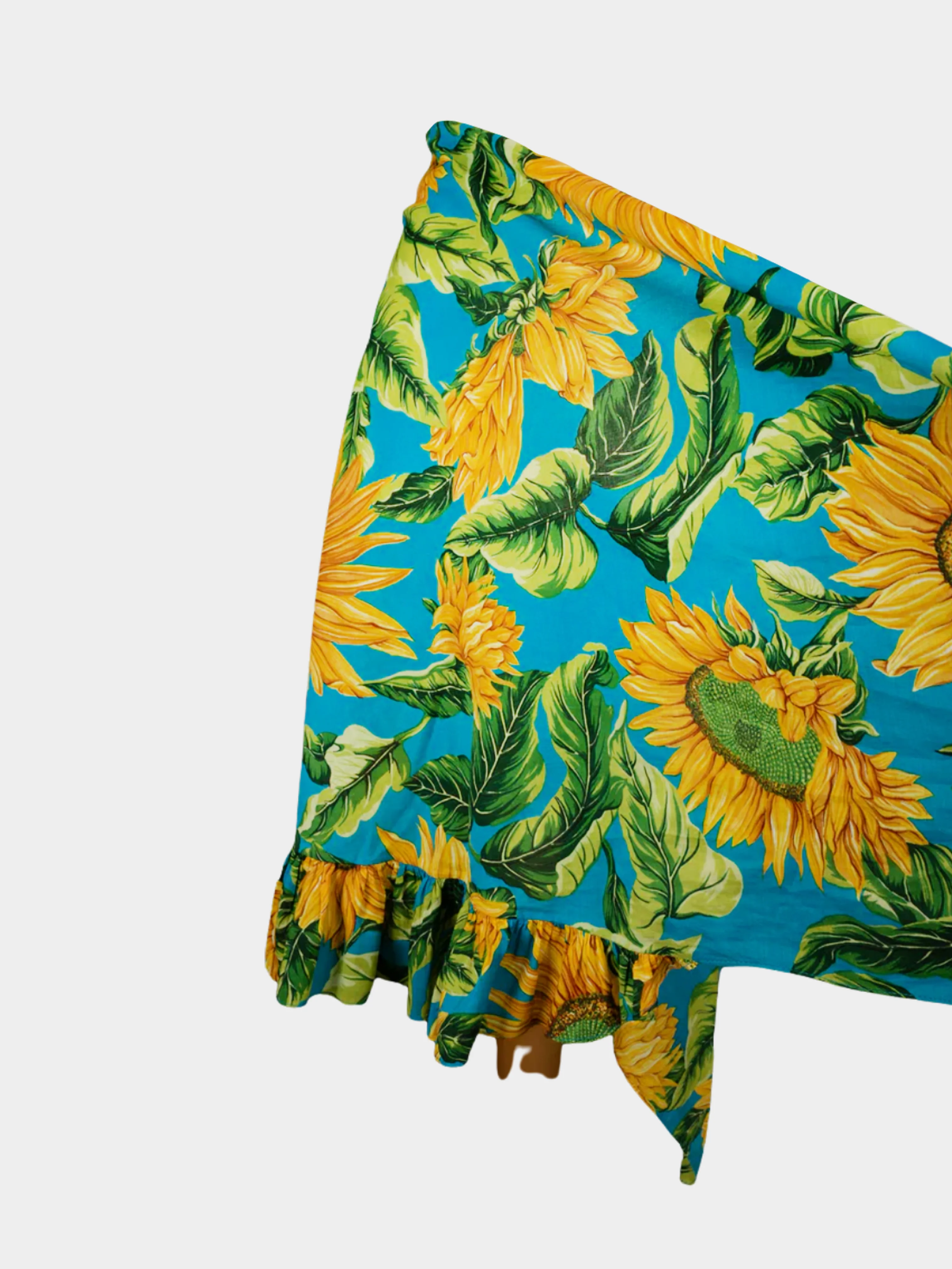 Christian Dior 2000s Multicoloured Sunflower Print Pareo Skirt - Image 4