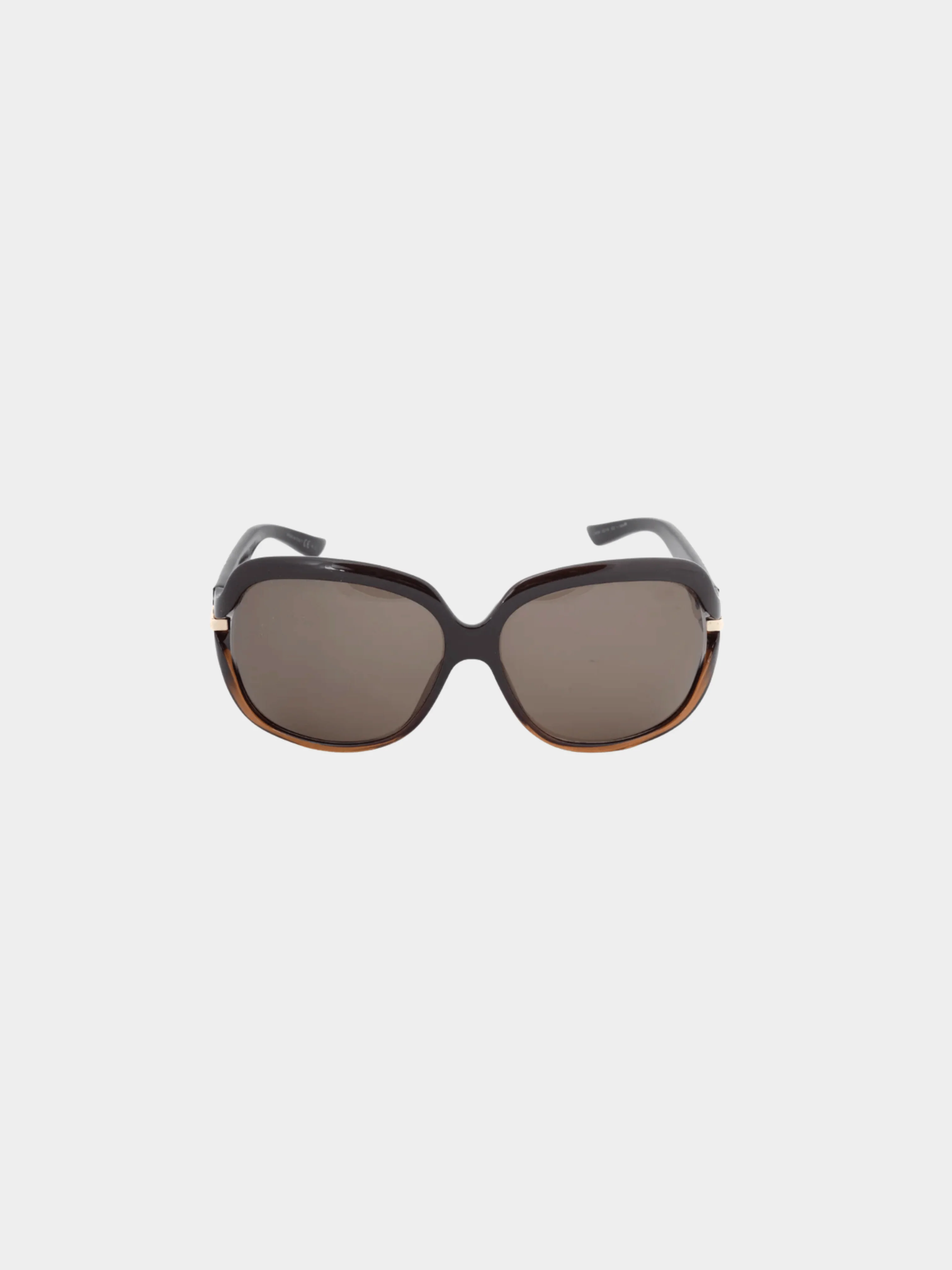 Christian Dior 2000s MyLadyDior7 Brown Cannage Oversized Square Sunglasses - Image 2