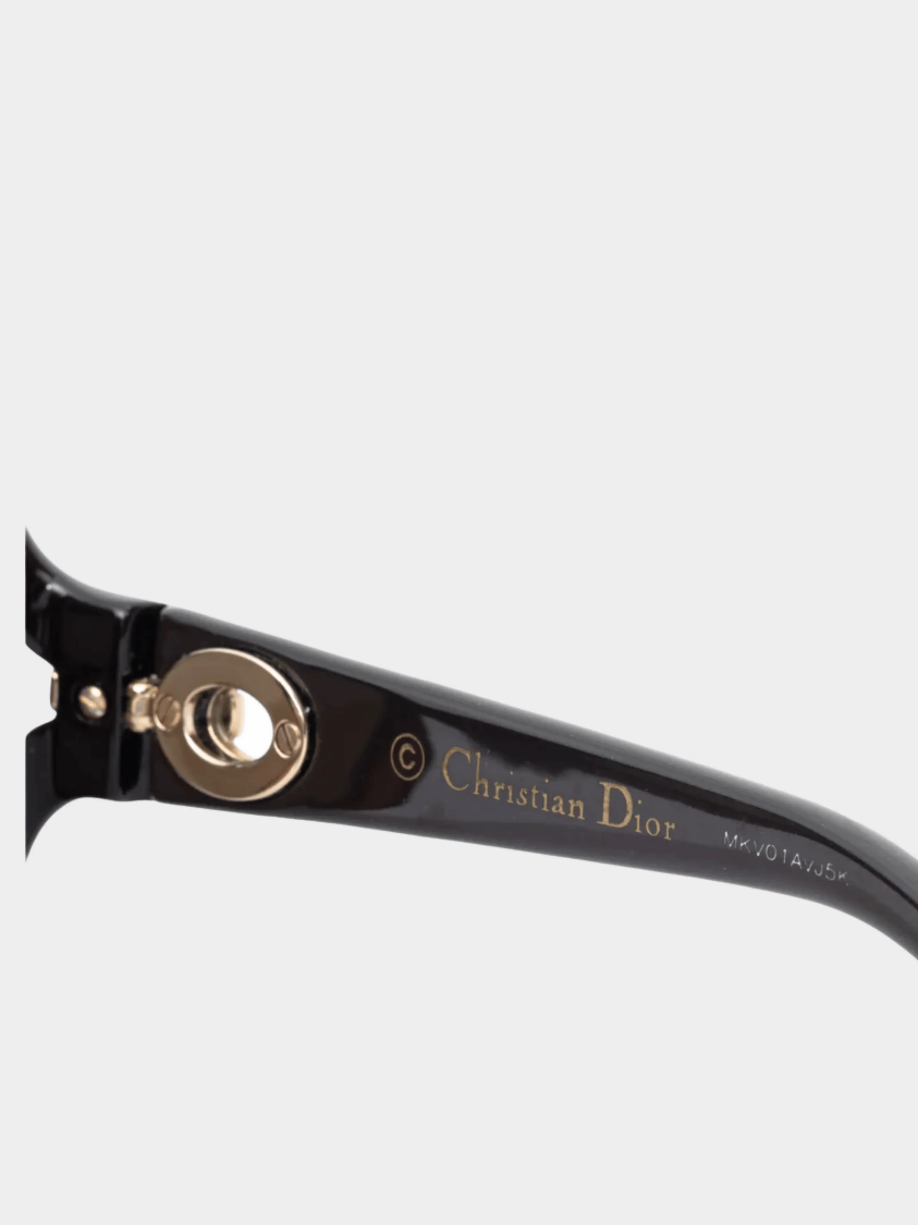 Christian Dior 2000s MyLadyDior7 Brown Cannage Oversized Square Sunglasses - Image 5