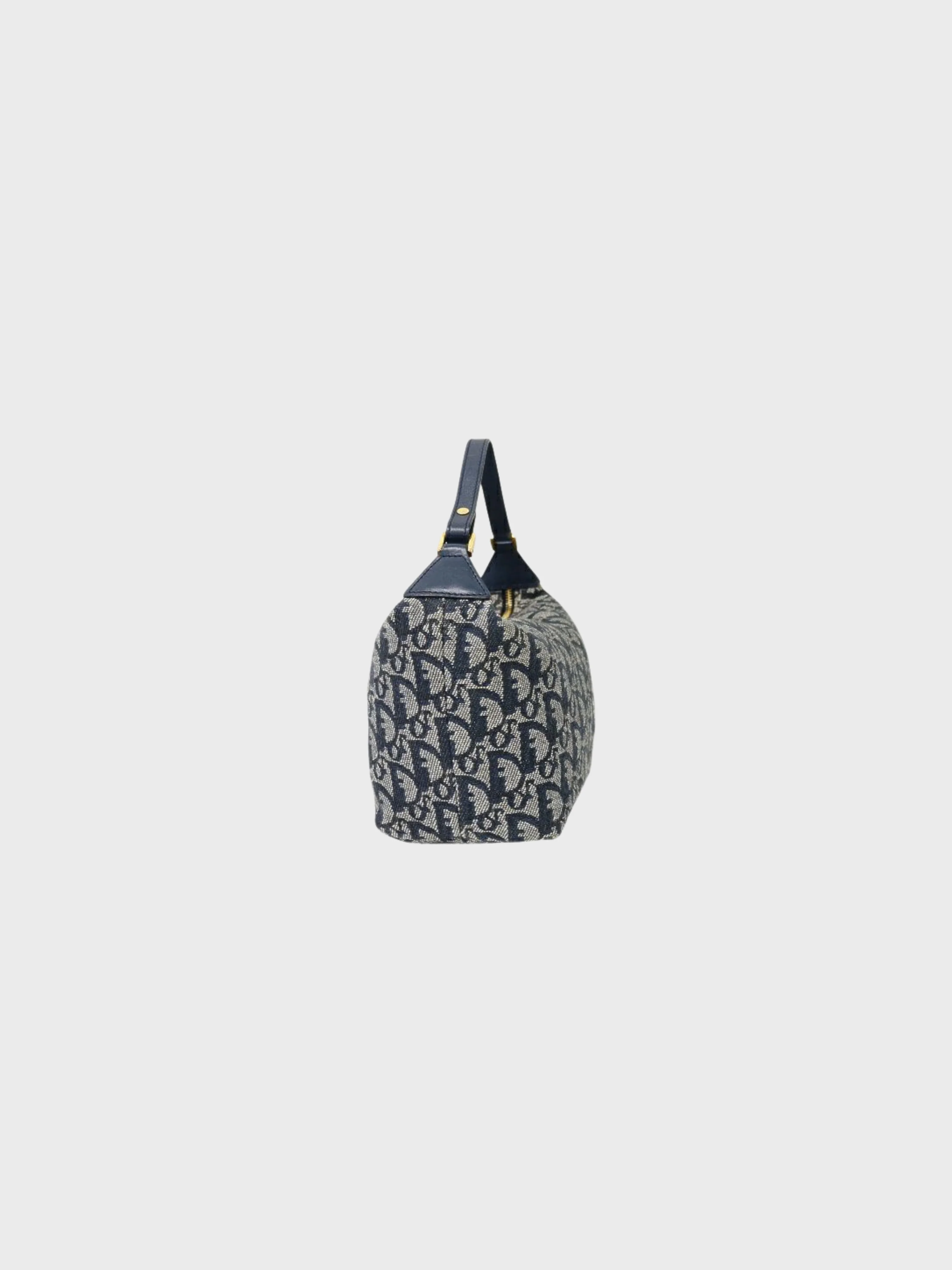 Christian Dior 2000s Navy Trotter Canvas Handbag - Image 3