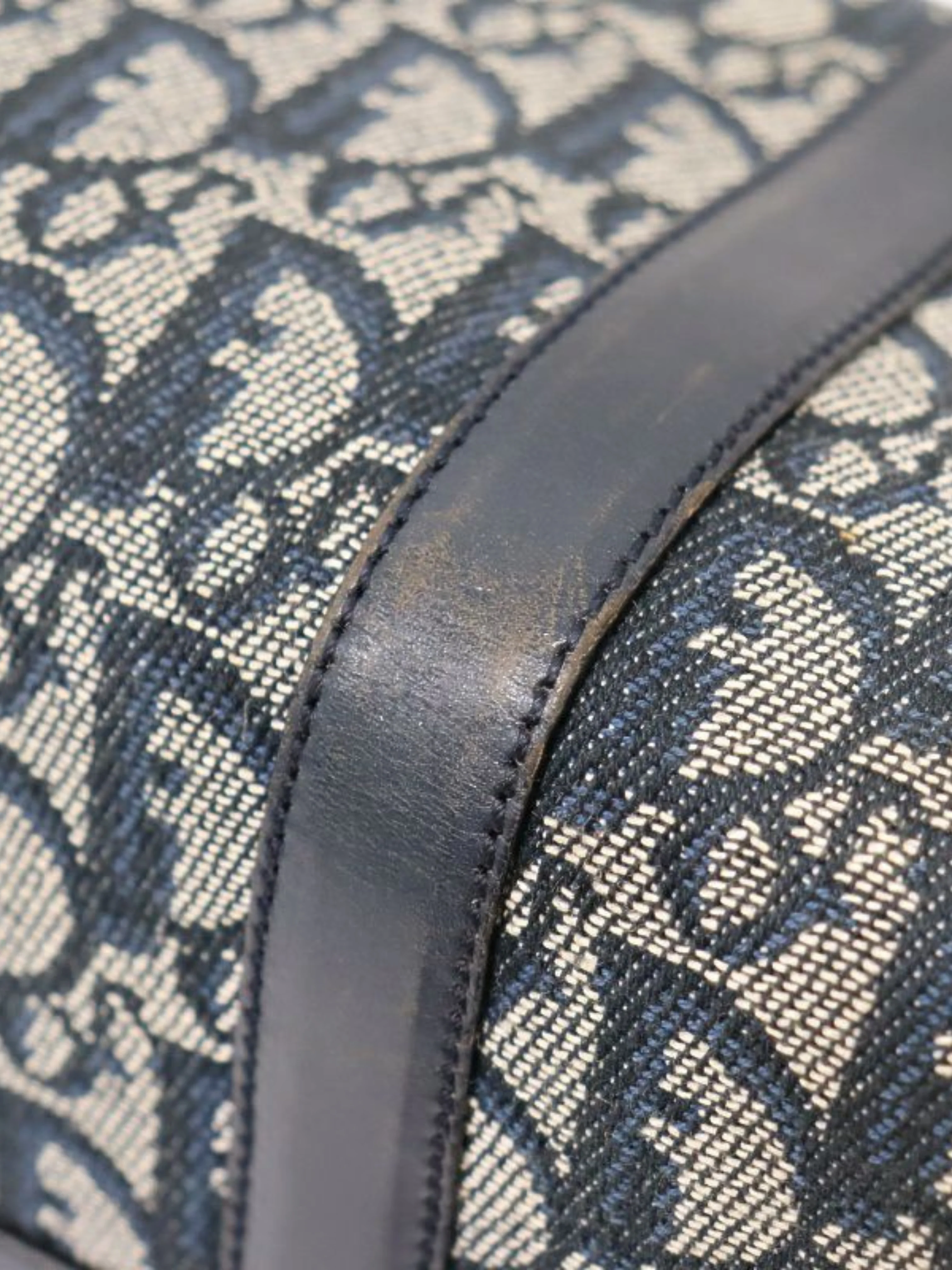 Christian Dior 2000s Navy Trotter Mini Boston Bag - Image 10