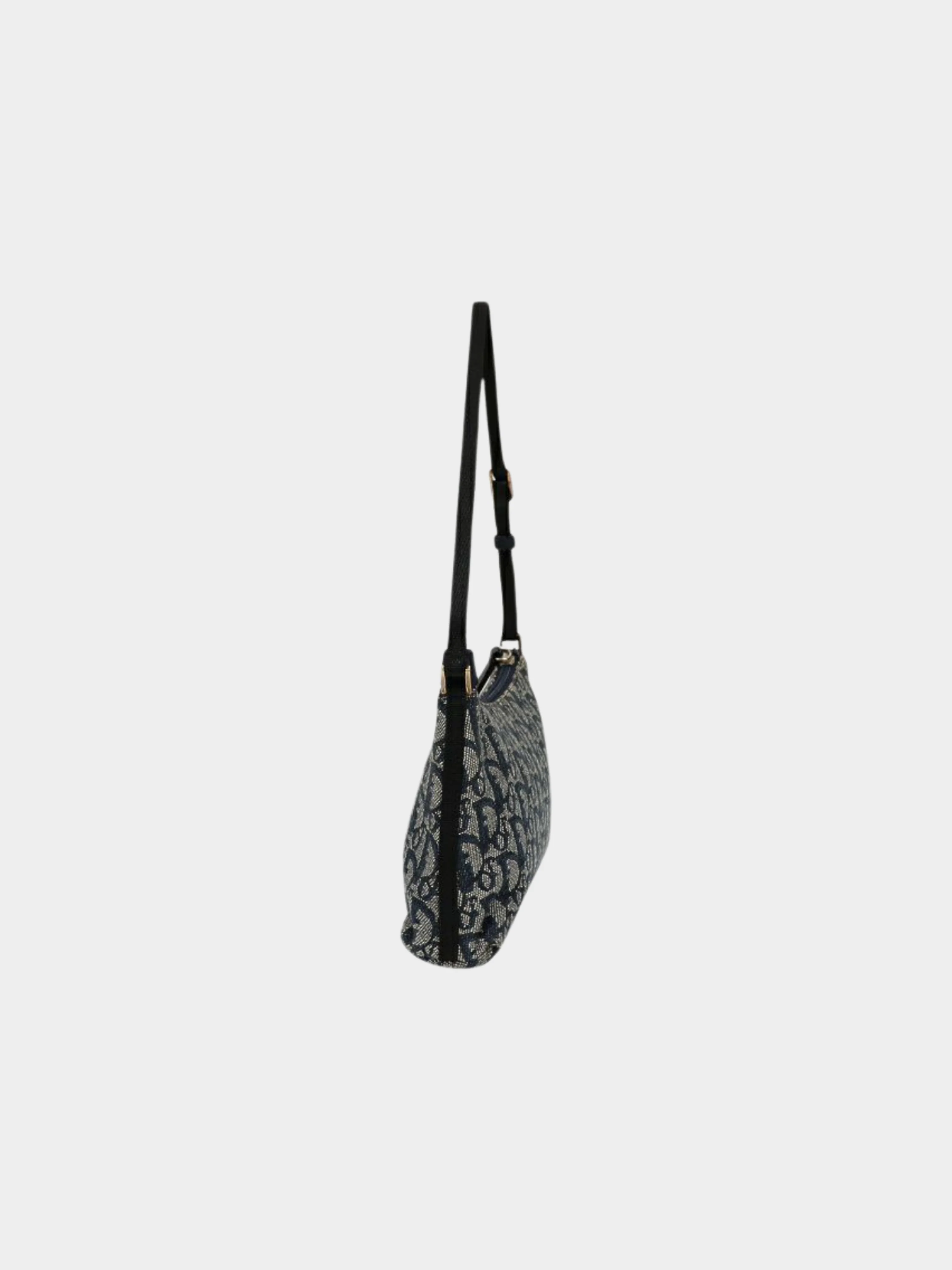 Christian Dior 2000s Navy Trotter Pattern One-Shoulder Bag - Image 3