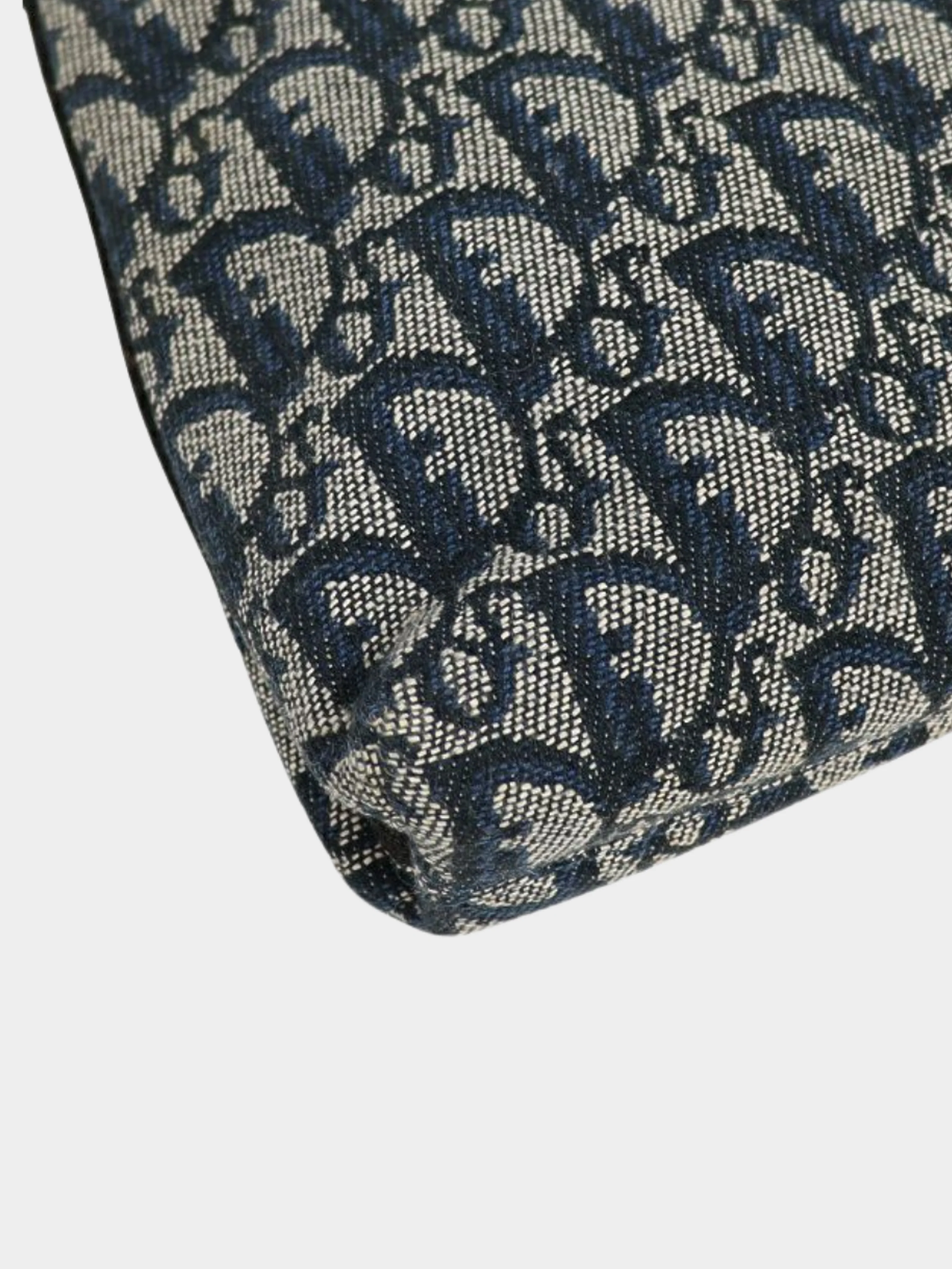 Christian Dior 2000s Navy Trotter Pattern One-Shoulder Bag - Image 5