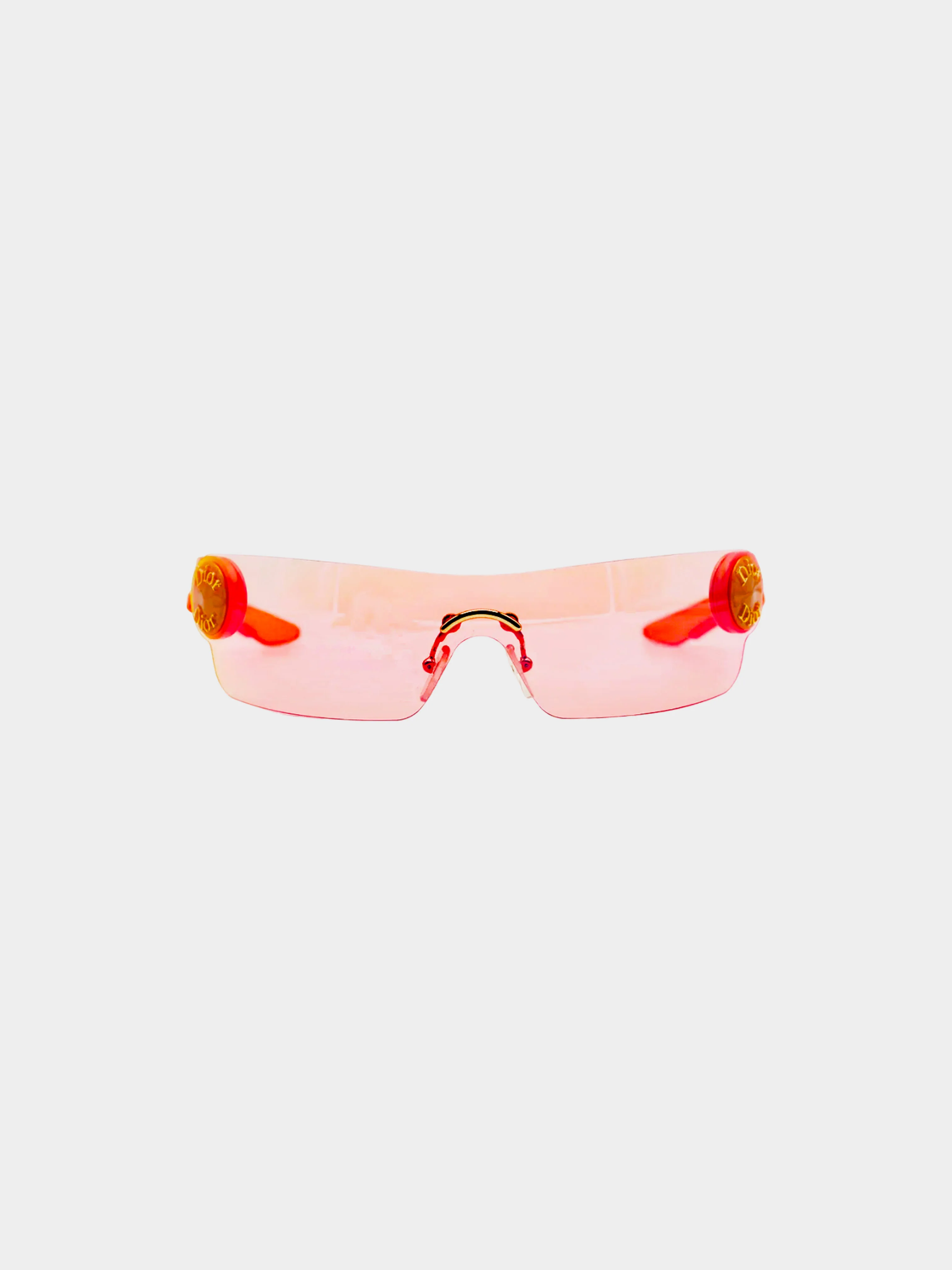 Christian Dior 2000s Orange Schlack 2 Sunglasses - Image 2