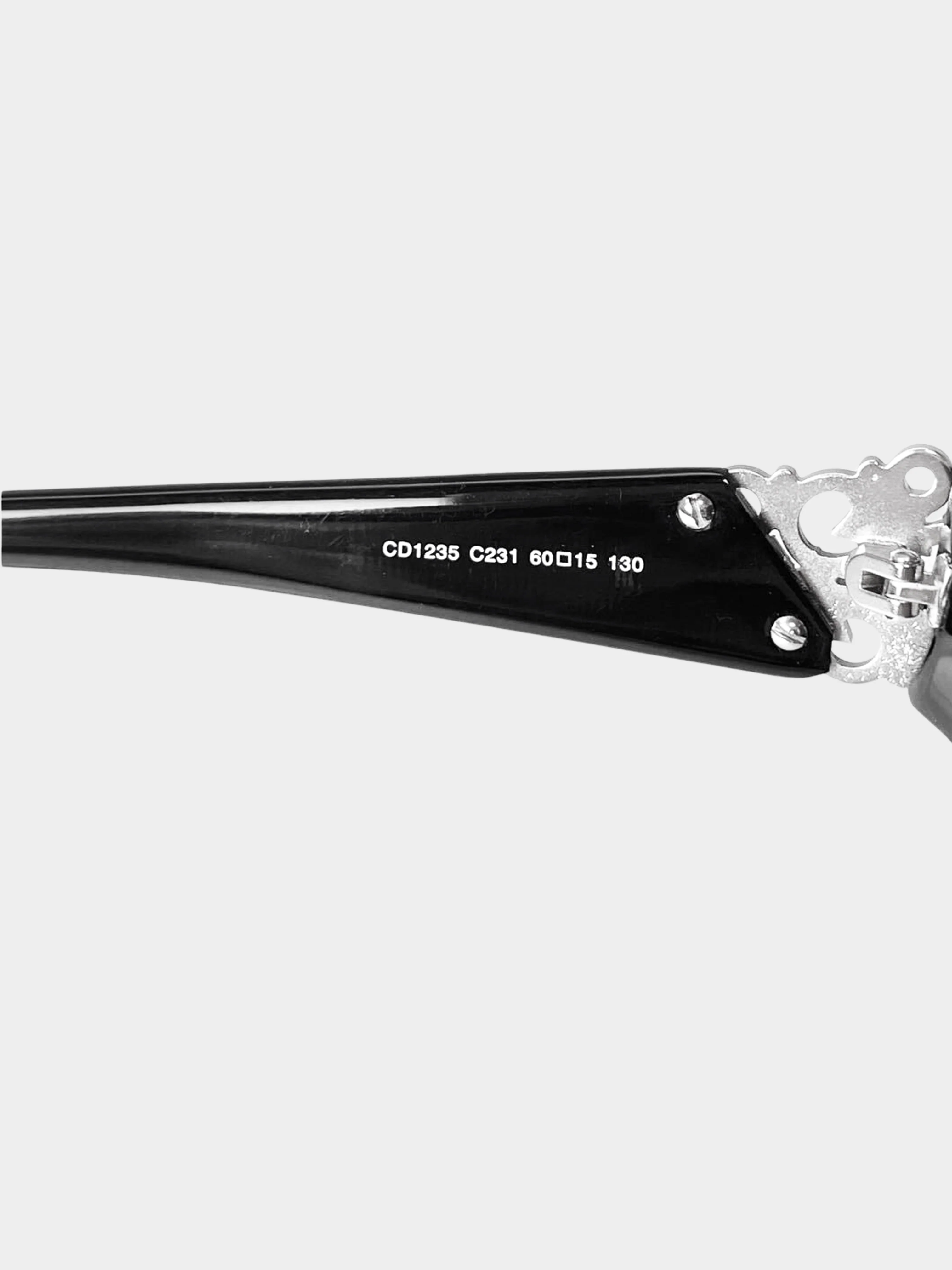 Christian Dior 2000s Rare Black and Silver CD1235 Sunglasses - Image 5