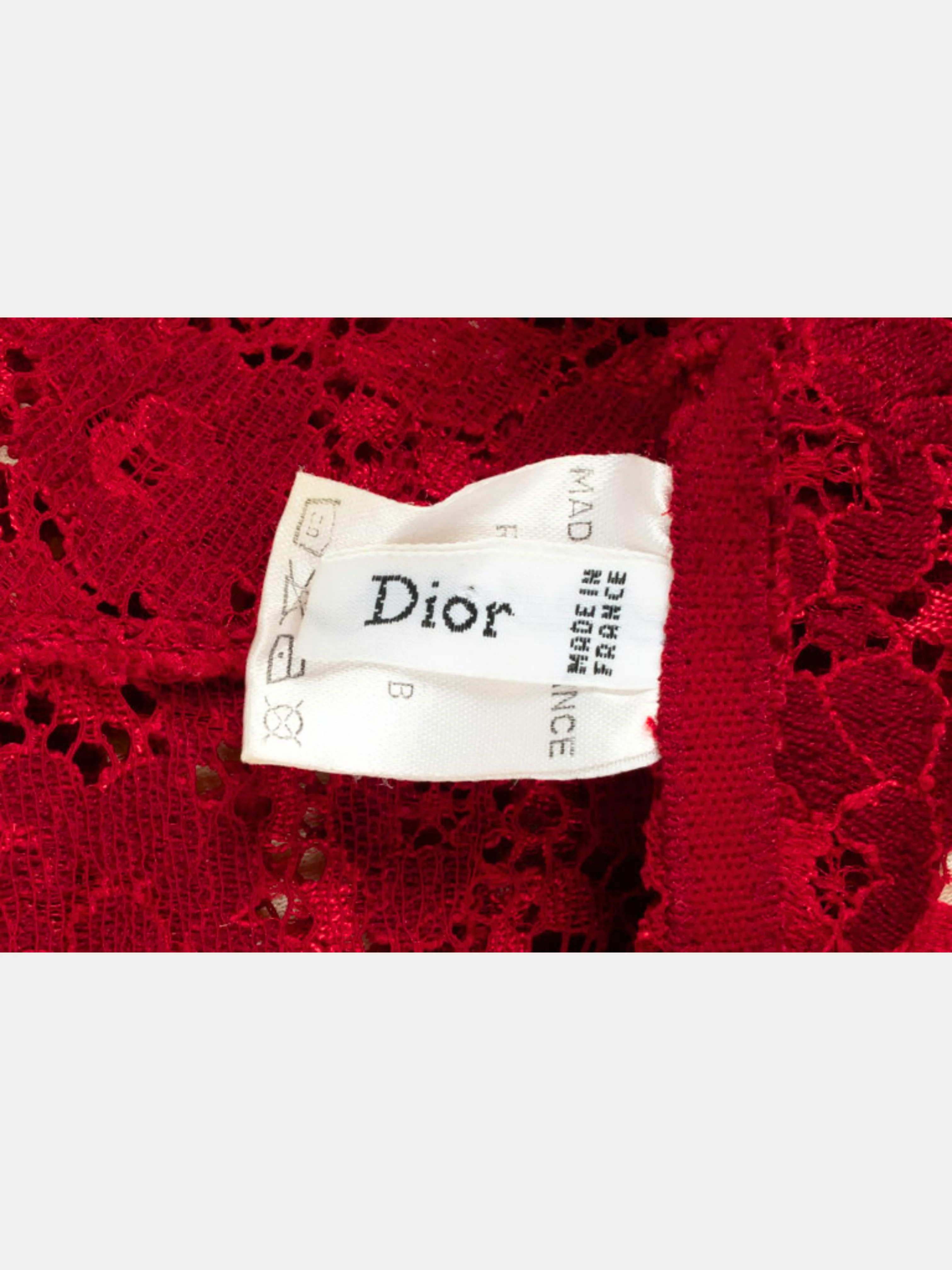Christian Dior 2000s Red Lace Lingerie Bodysuit - Image 3