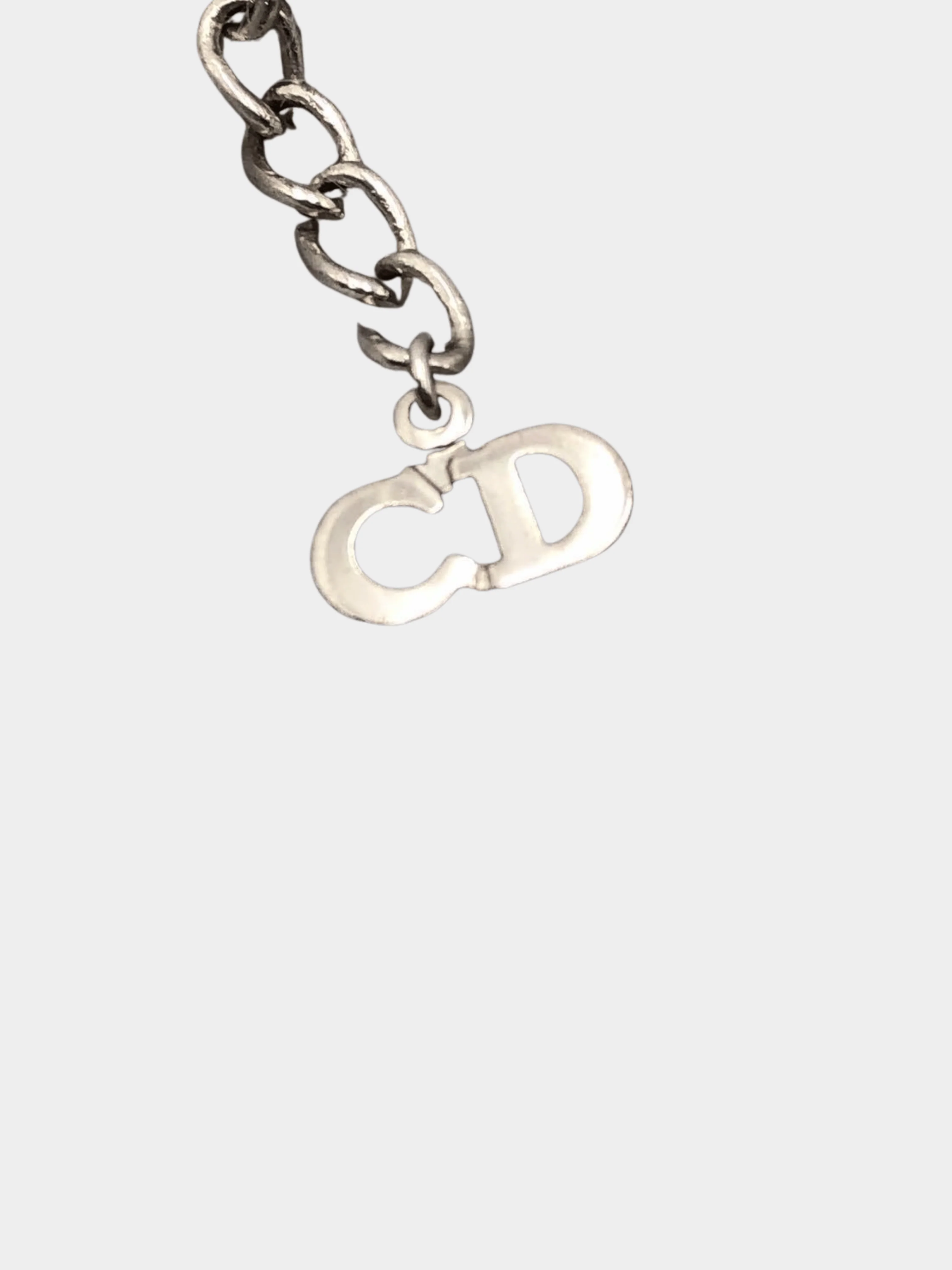 Christian Dior 2000s Silver 'D' Logo Charm Bracelet - Image 4