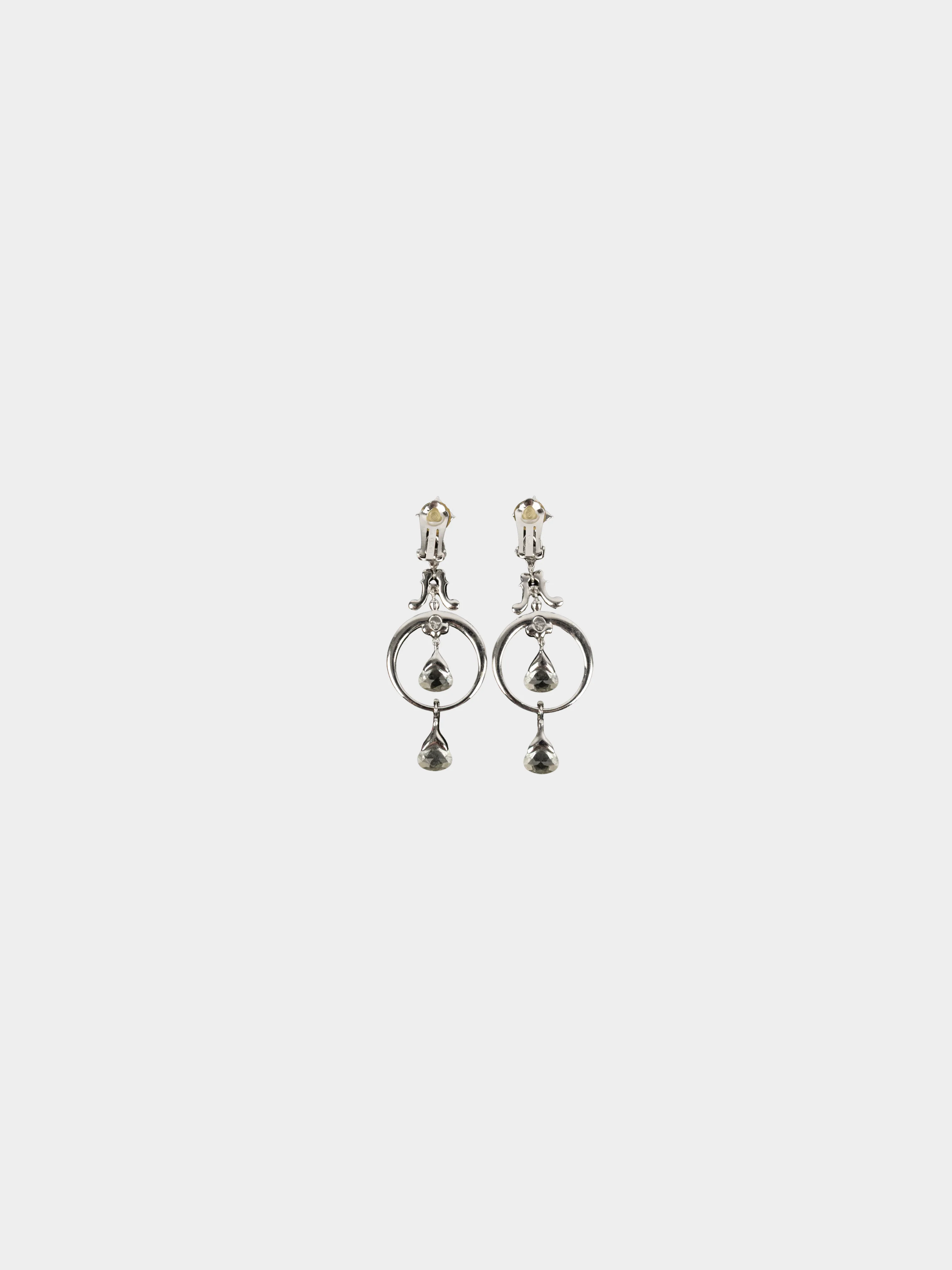 Christian Dior 2000s Silver Ornamented Earrings - Image 2