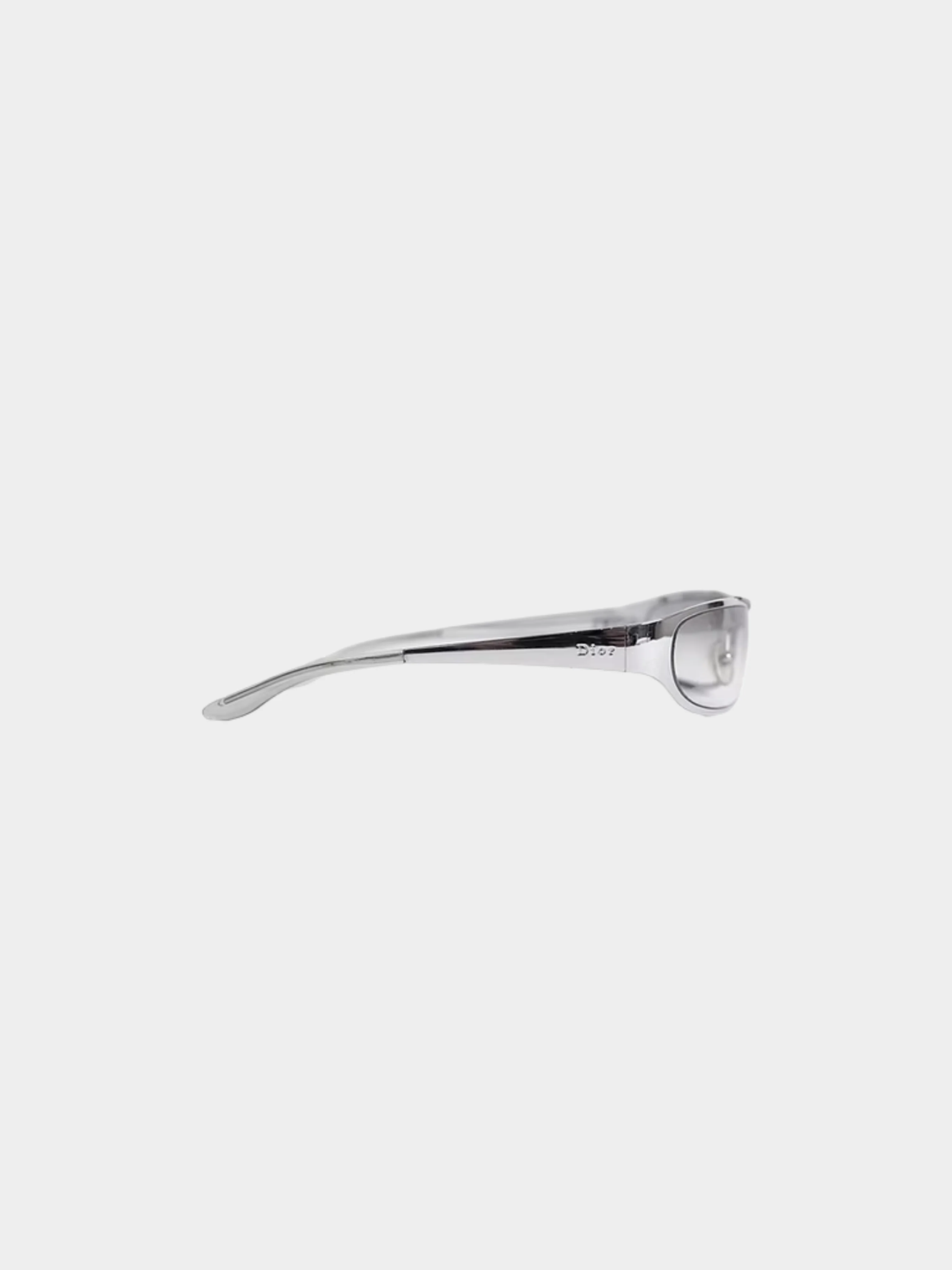 Christian Dior 2000s Silver Safety Sunglasses - Image 3