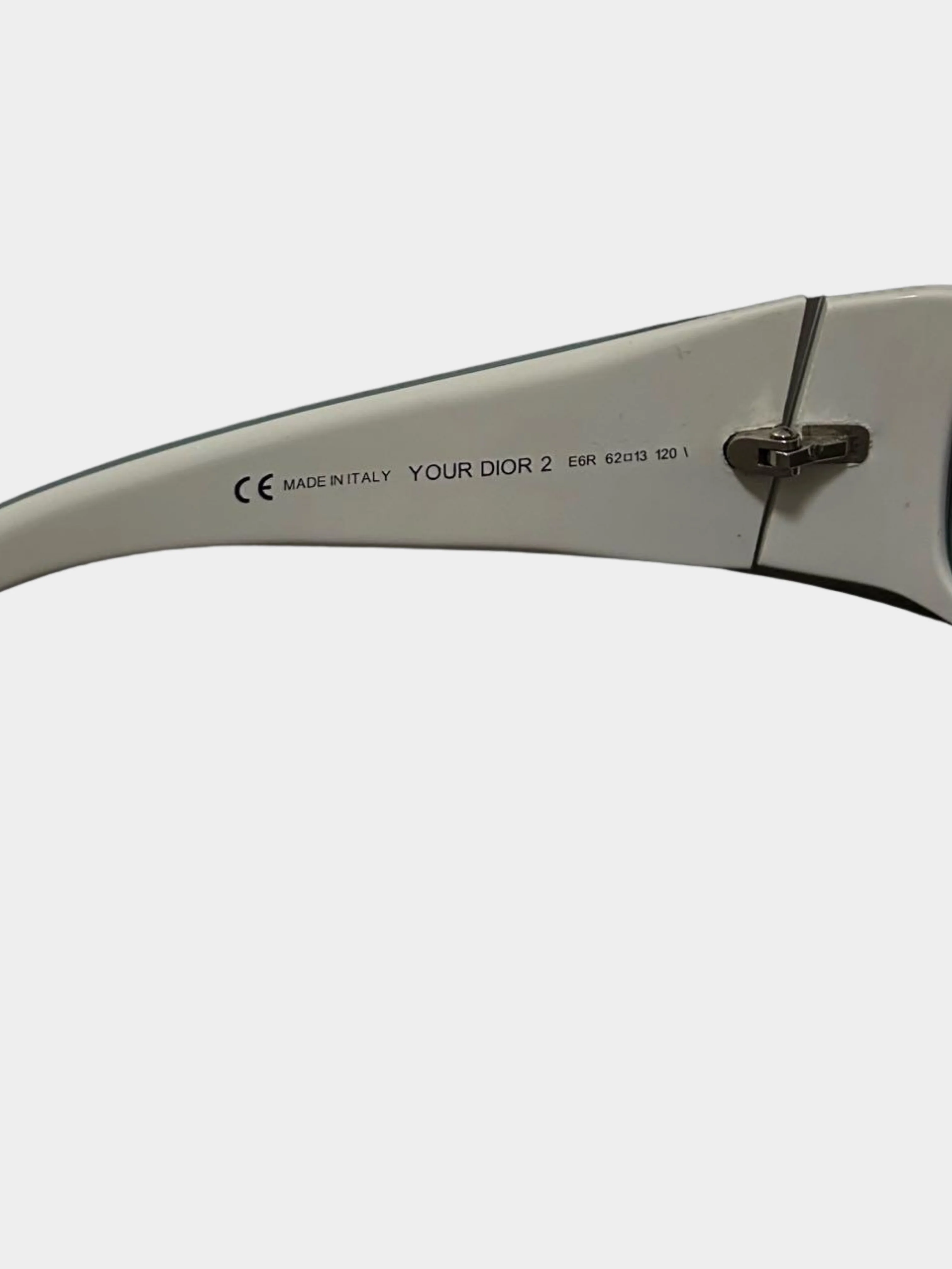 Christian Dior 2000s White Logo Sunglasses - Image 3