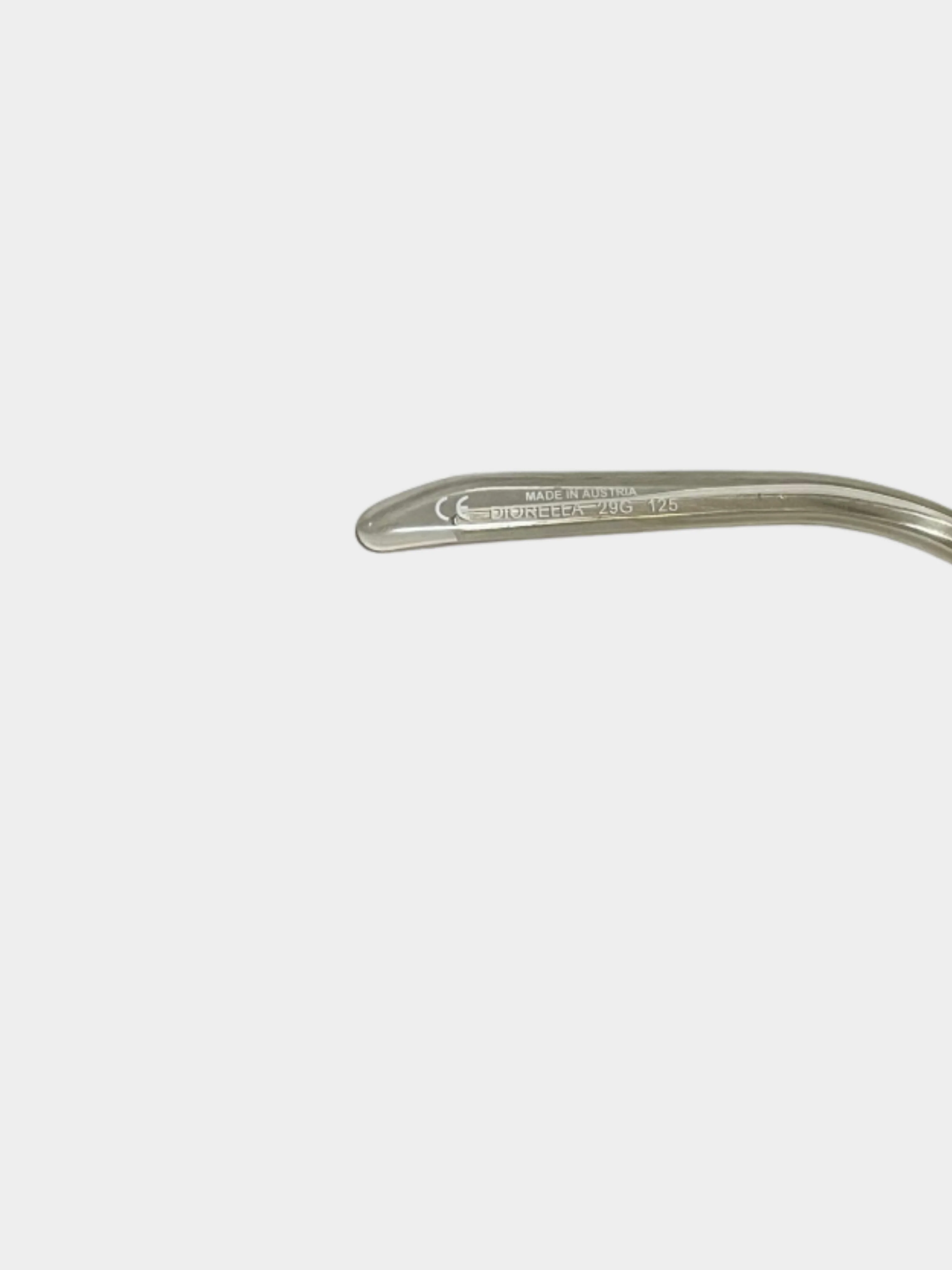 Christian Dior 2001 Silver Metal Diorella Sunglasses - Image 3