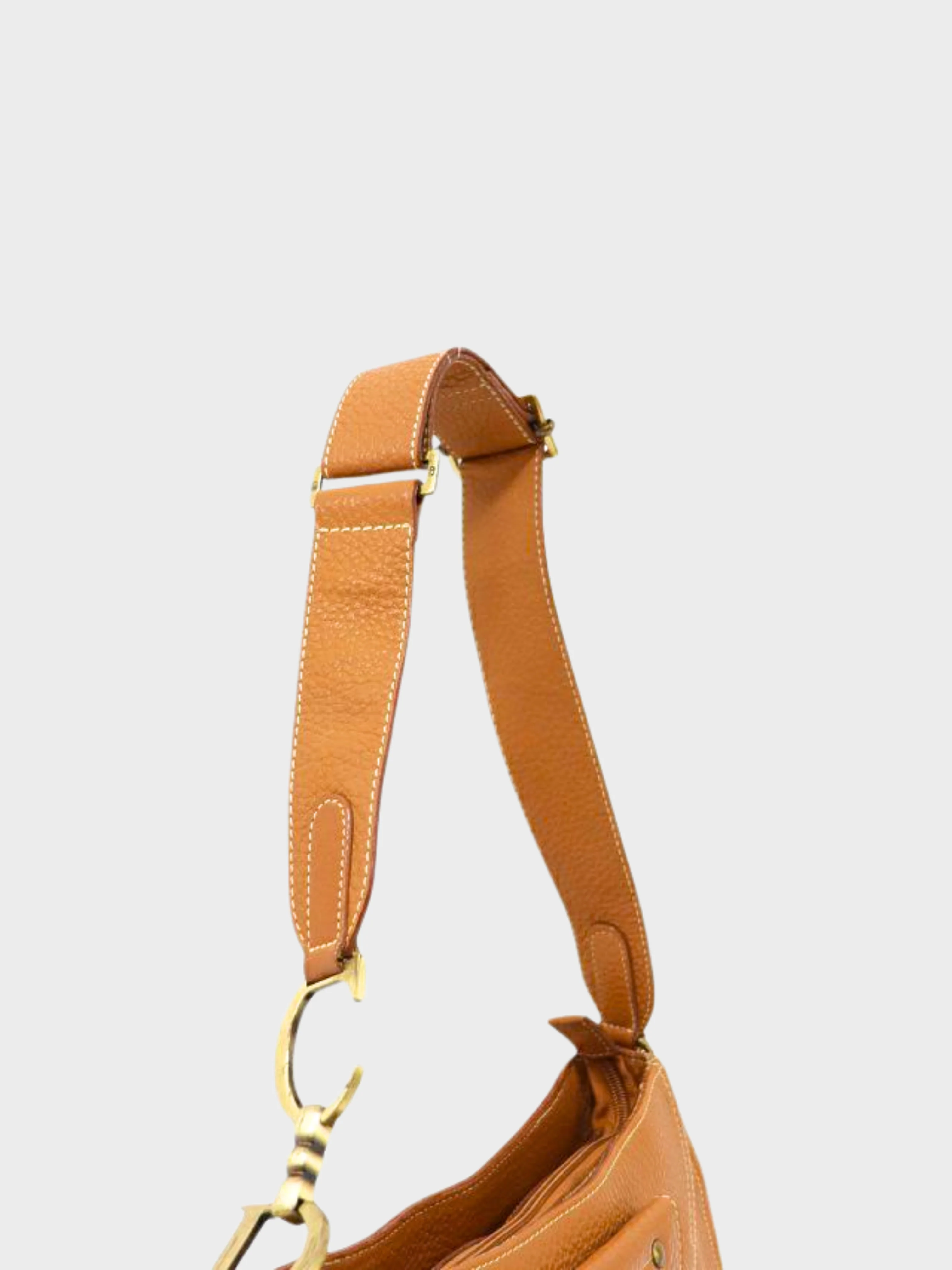 Christian Dior 2002 Brown Double Baudrier Saddle Bag - Image 3