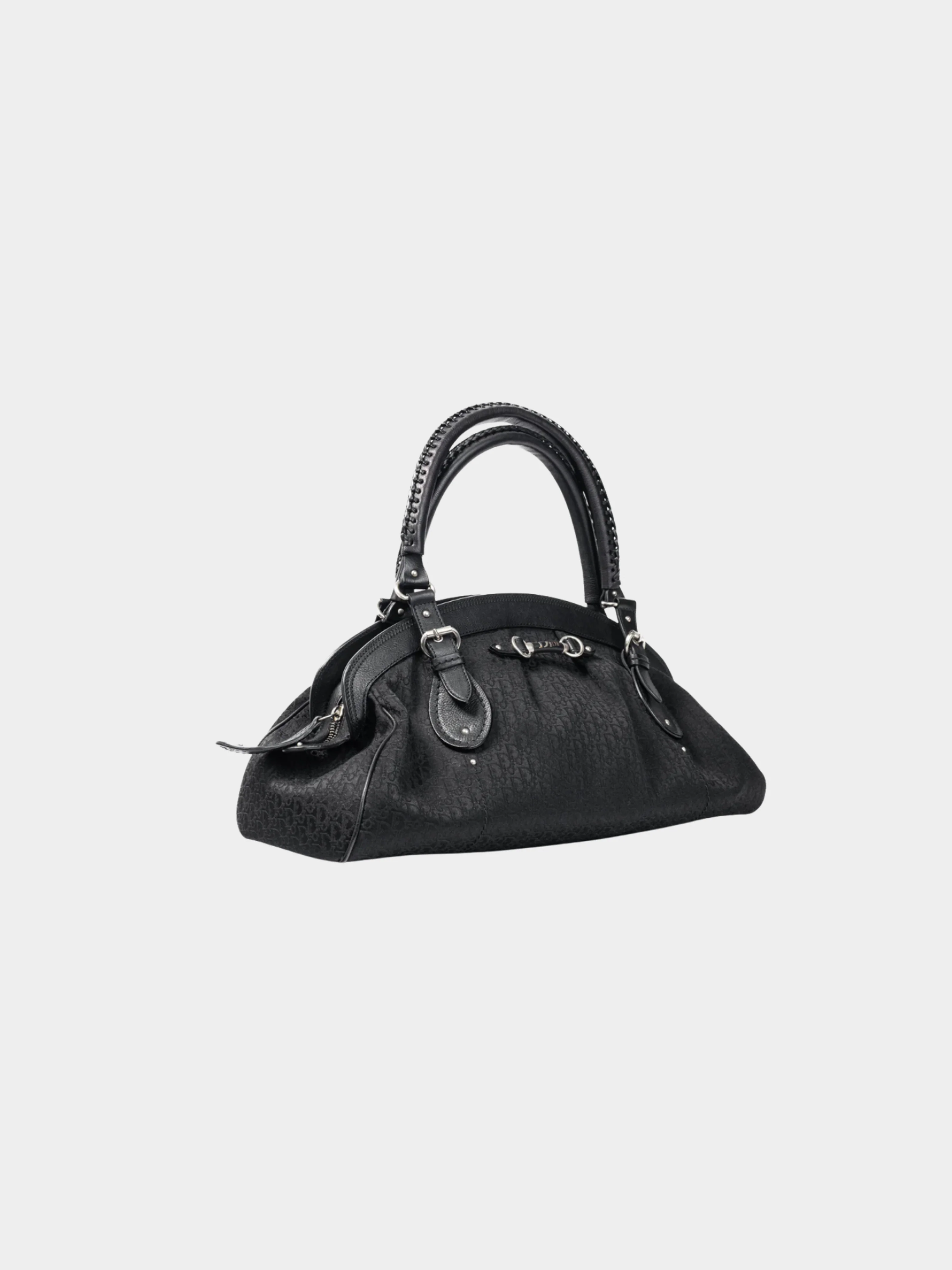 Christian Dior 2006 Black My Dior Logo-Jacquard Frame Bag - Image 5
