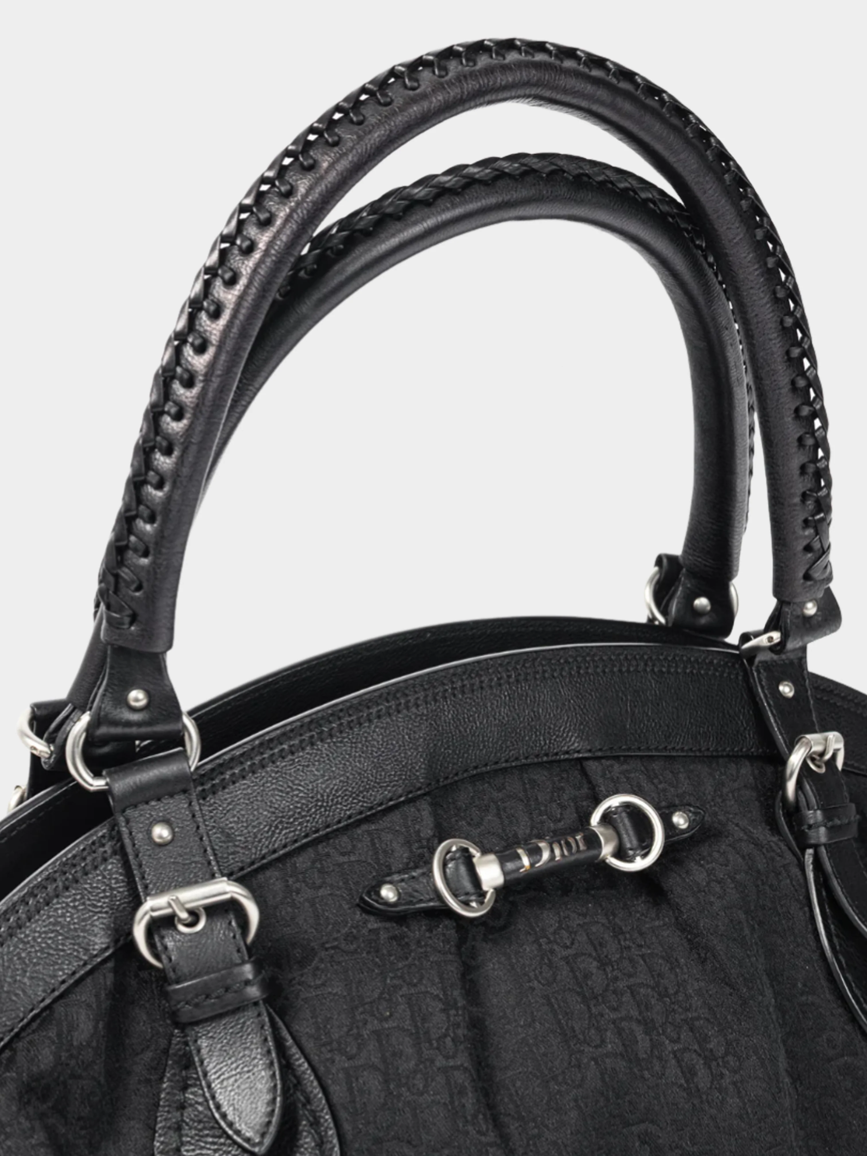 Christian Dior 2006 Black My Dior Logo-Jacquard Frame Bag - Image 7