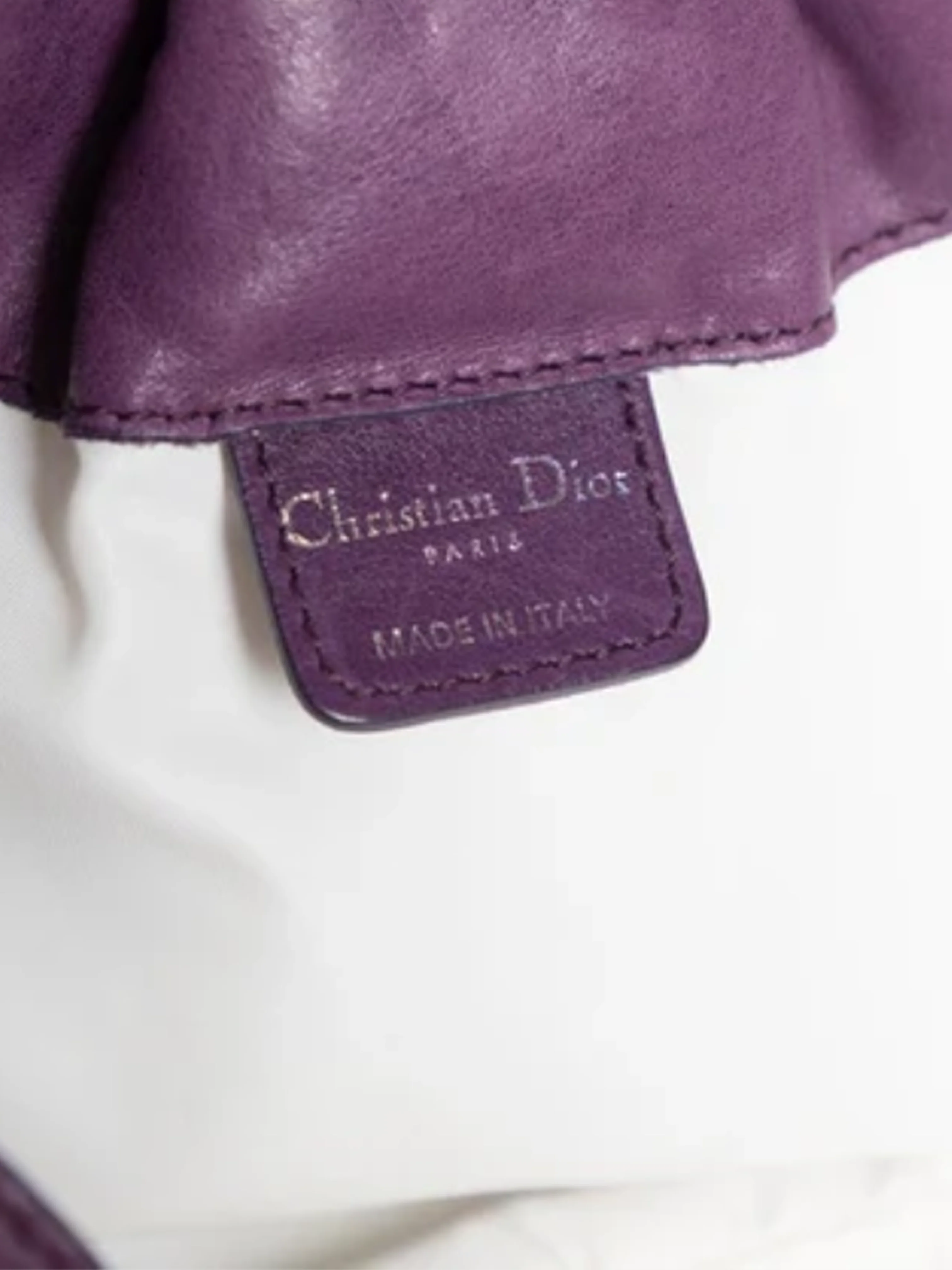 Christian Dior 2008 Purple Leather Babe Bag - Image 5