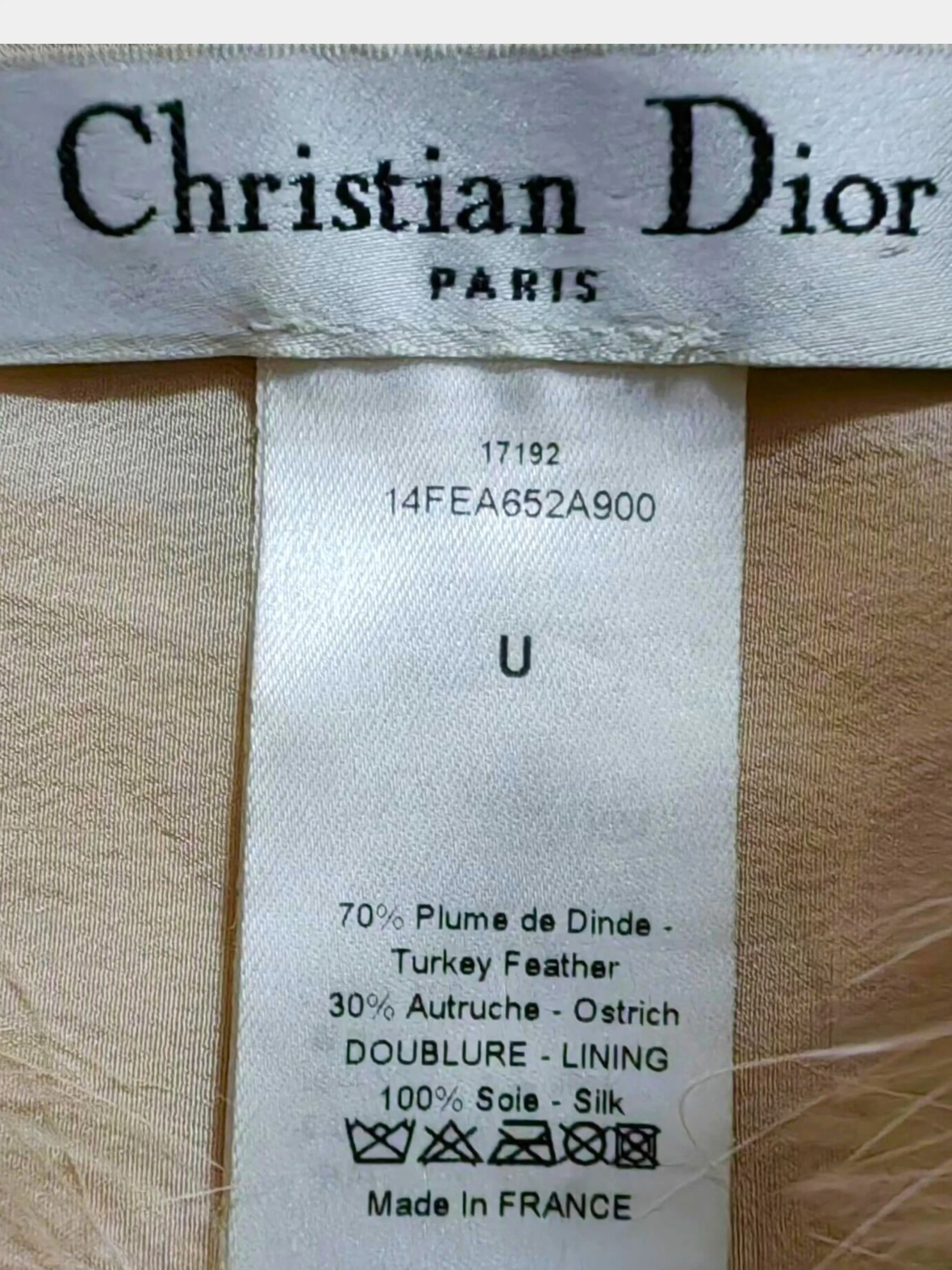 Christian Dior 2010s Blush Turkey & Ostrich Feather Bolero - Image 3