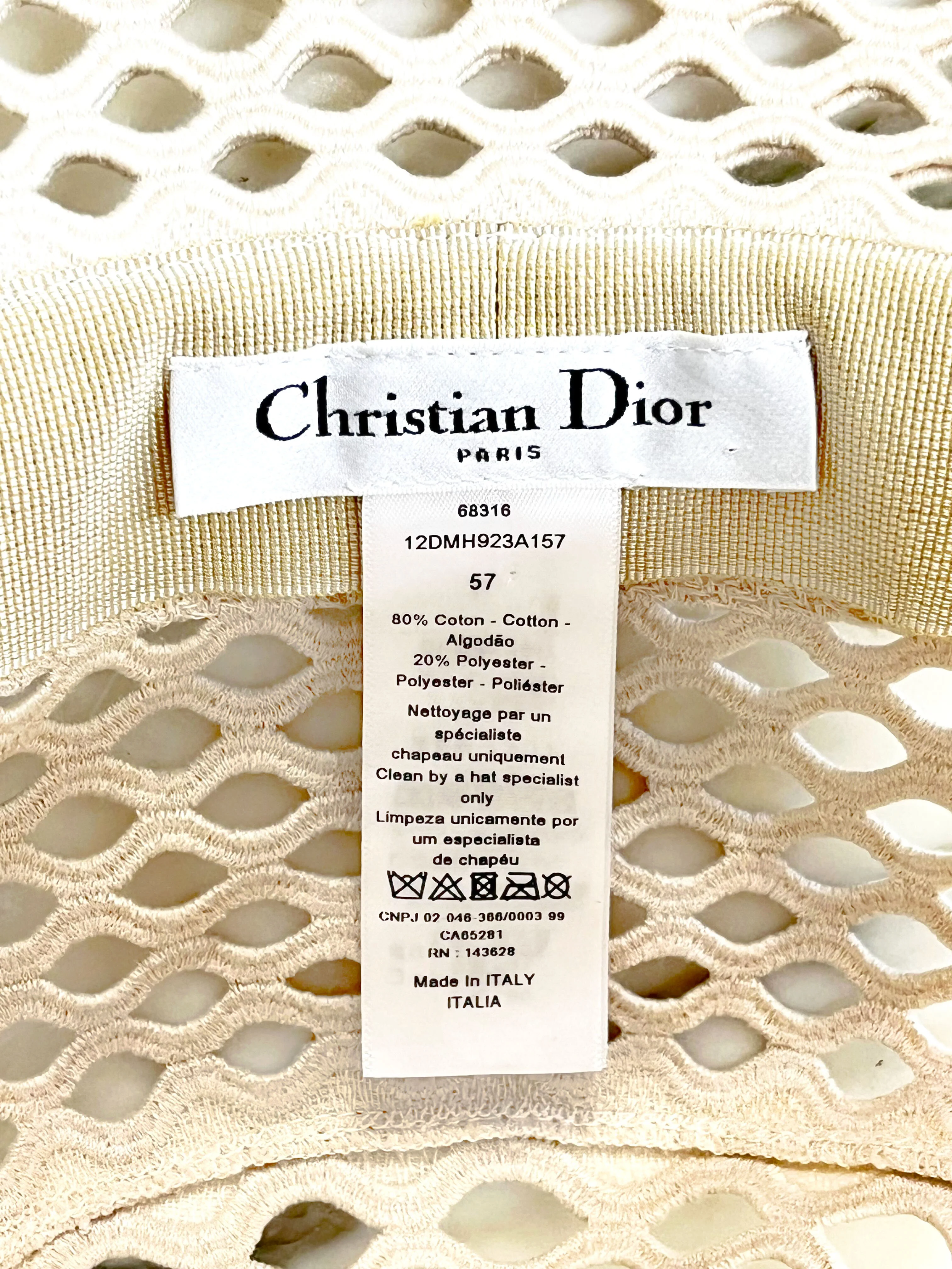 Christian Dior 2010s Embroidered Mesh Hat - Image 4