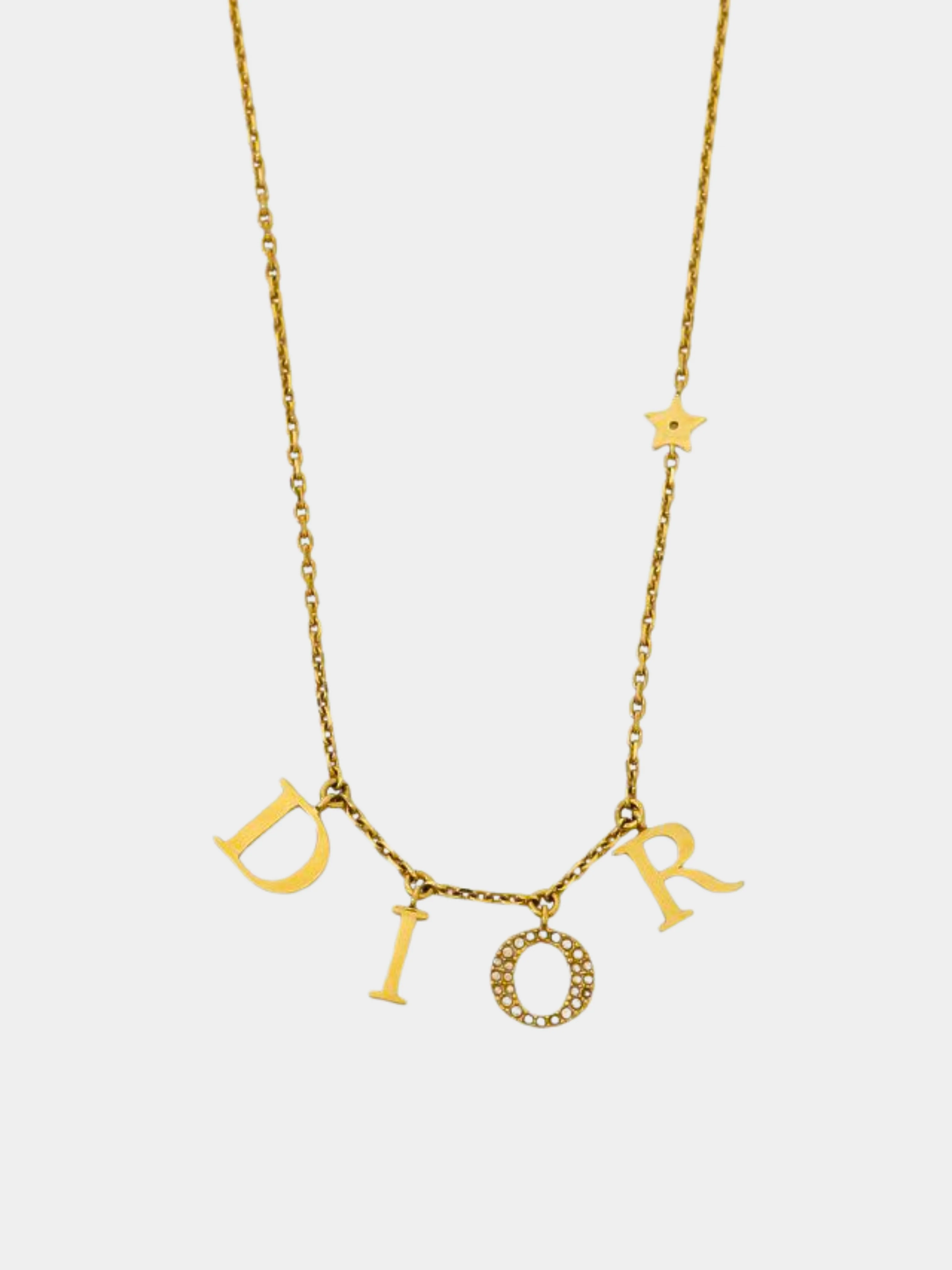 Christian Dior 2010s Gold Dio(r)evolution Rhinestone Necklace - Image 2