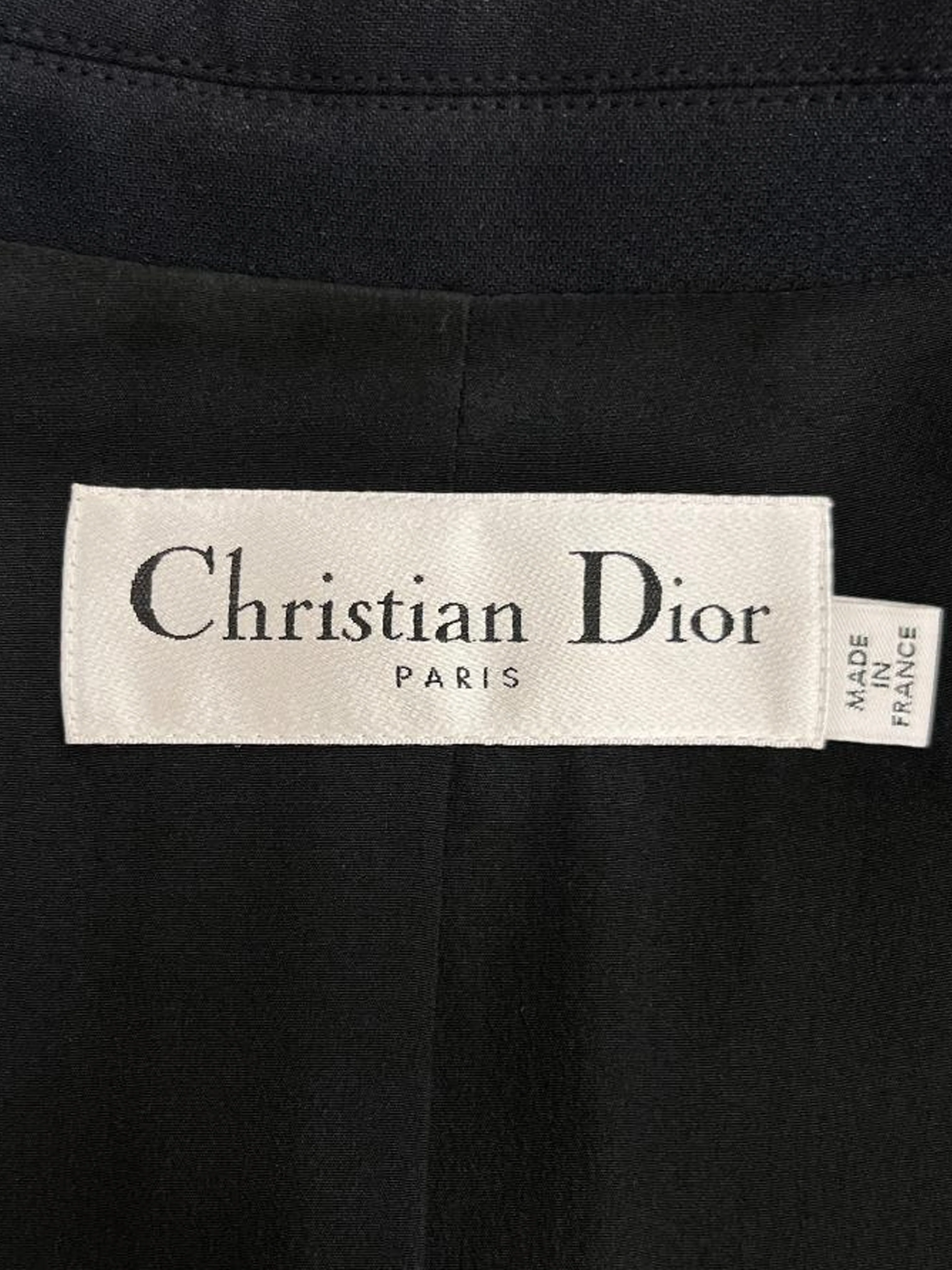 Christian Dior 2010s Navy Wool Belted Blazer - Image 4