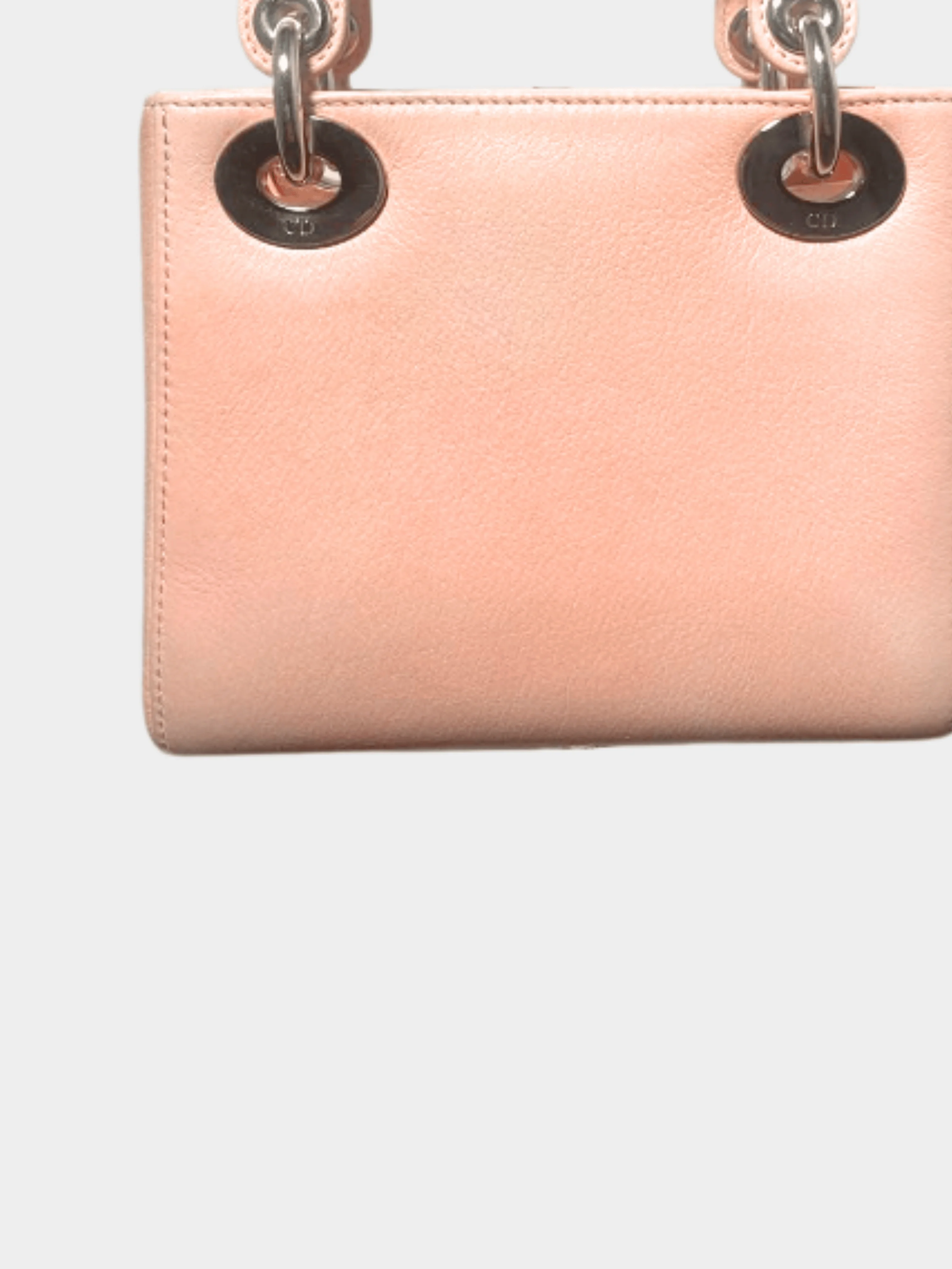Christian Dior 2015 Pink Leather Sequins Embellished Mini Lady Dior Tote - Image 2