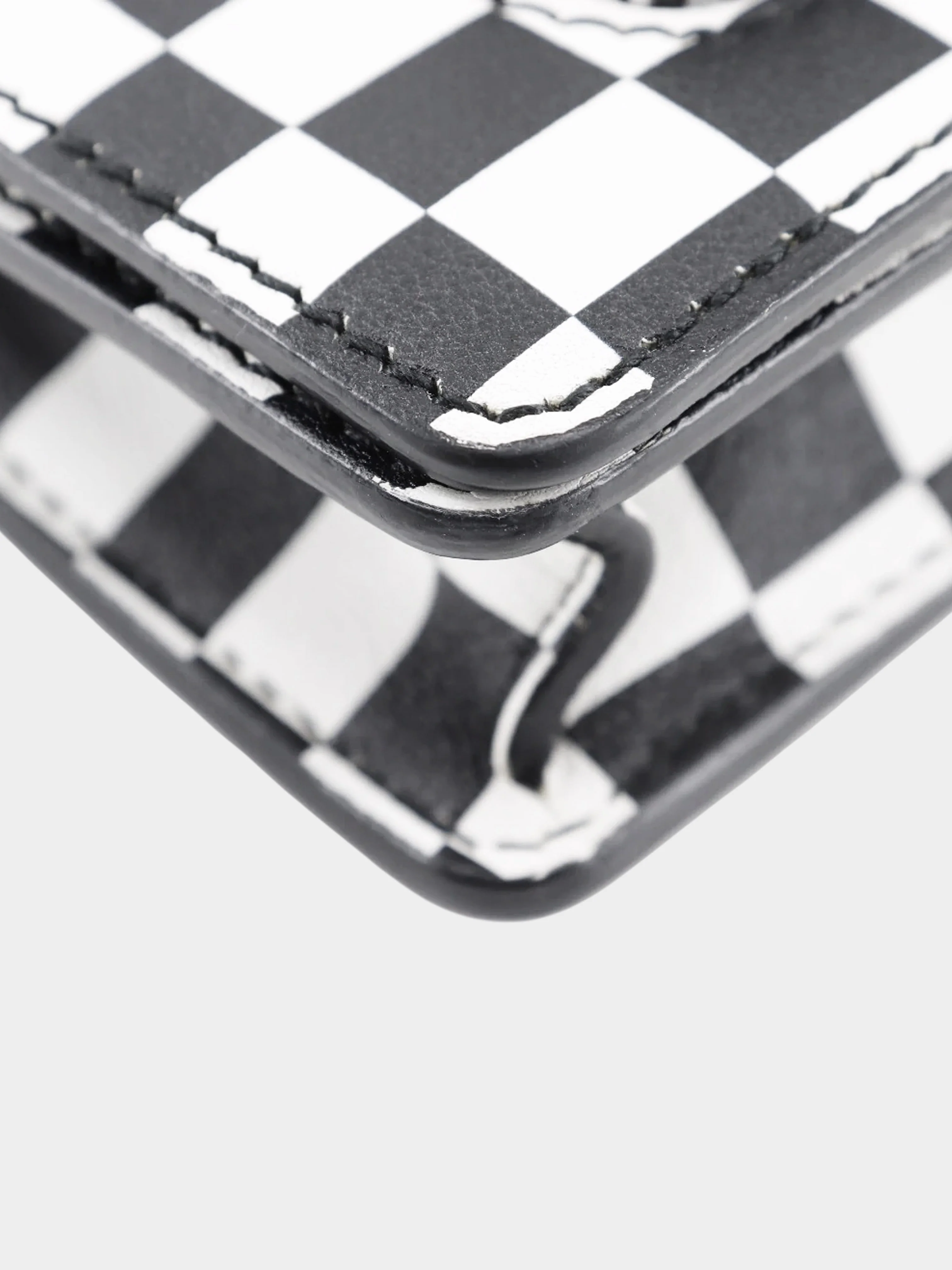 Christian Dior 2018 Black and White Calfskin Leather Checkered J'Adior Chain Flap Bag - Image 3