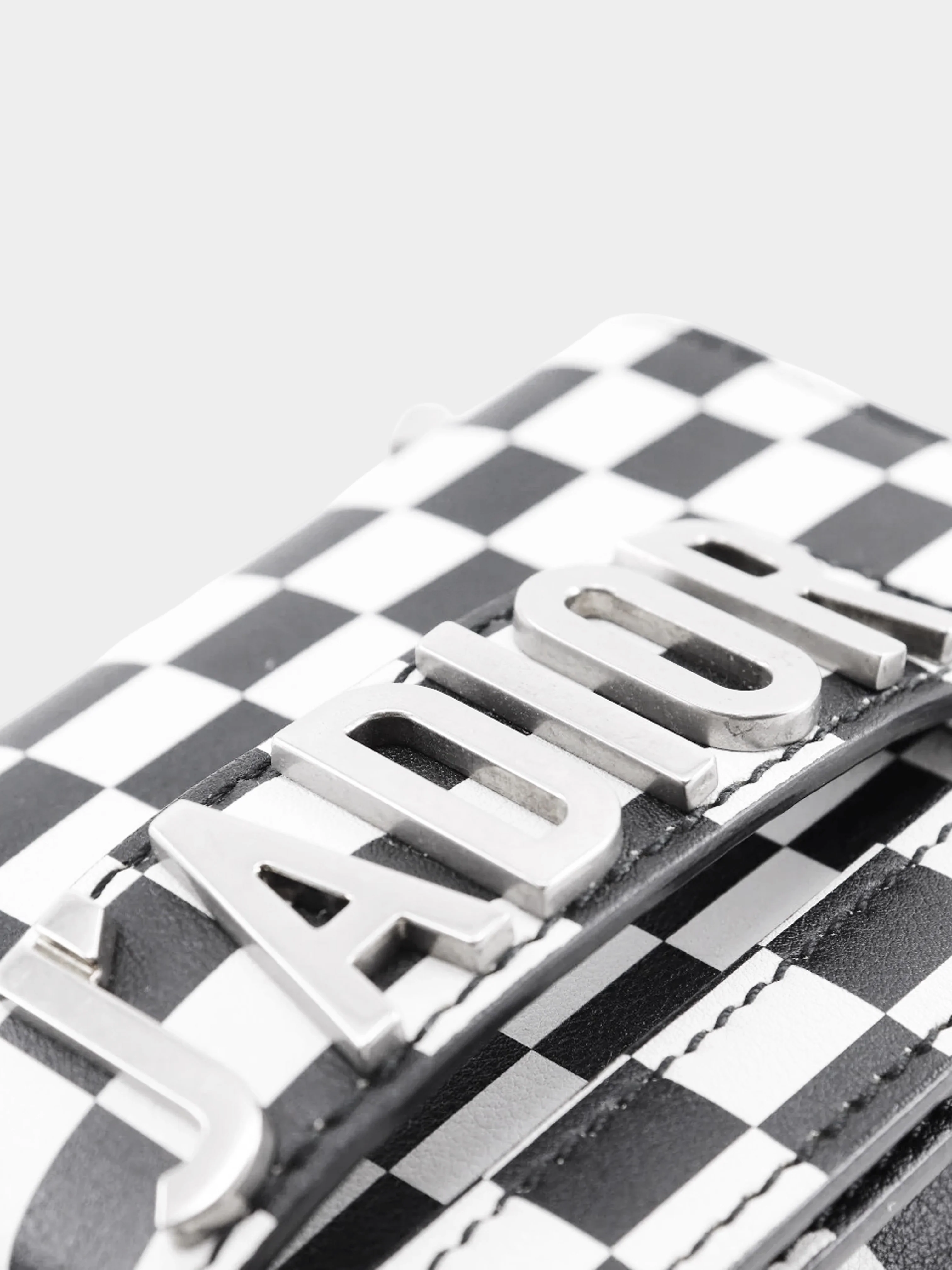 Christian Dior 2018 Black and White Calfskin Leather Checkered J'Adior Chain Flap Bag - Image 6