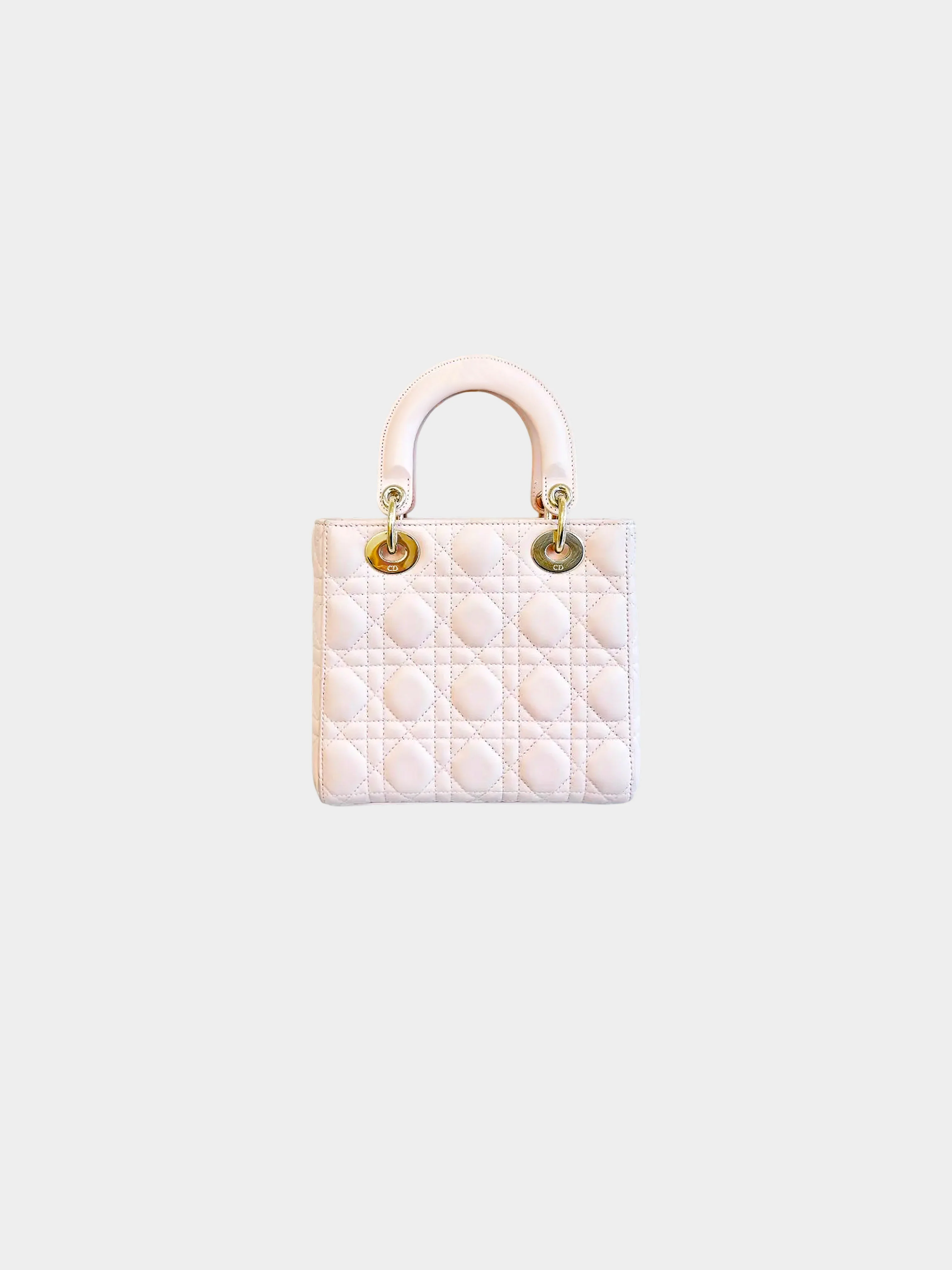 Christian Dior 2019 Light Pink Lambskin Small Lady Dior My ABCDior Bag - Image 2