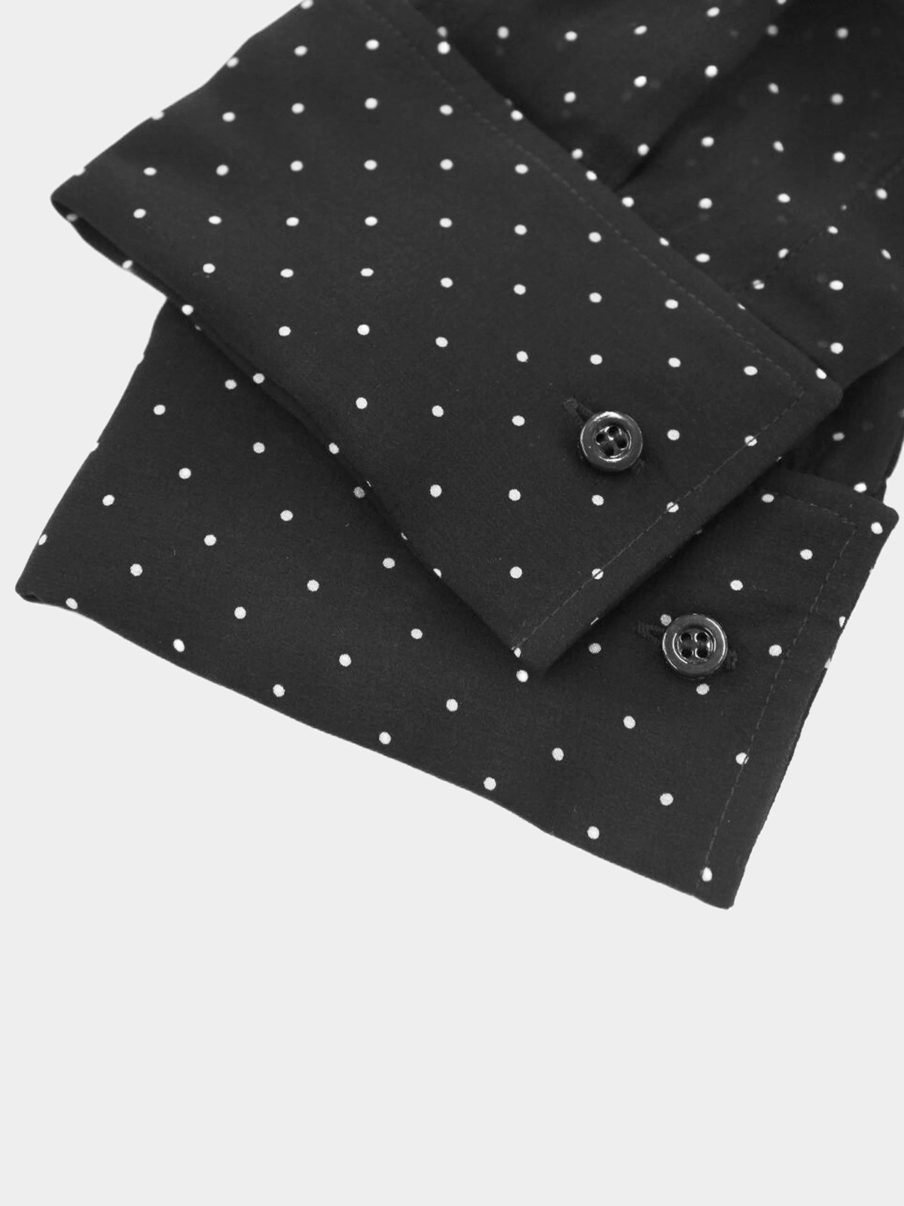 Christian Dior 2020s Black Polka Dotted Ascot Blouse with Ribbon - Image 4