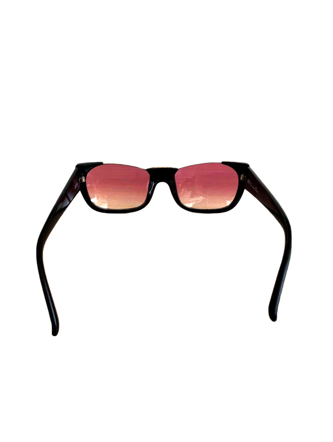 Christian Dior 2000s Black CD Pink Tinted Sunglasses - Image 3