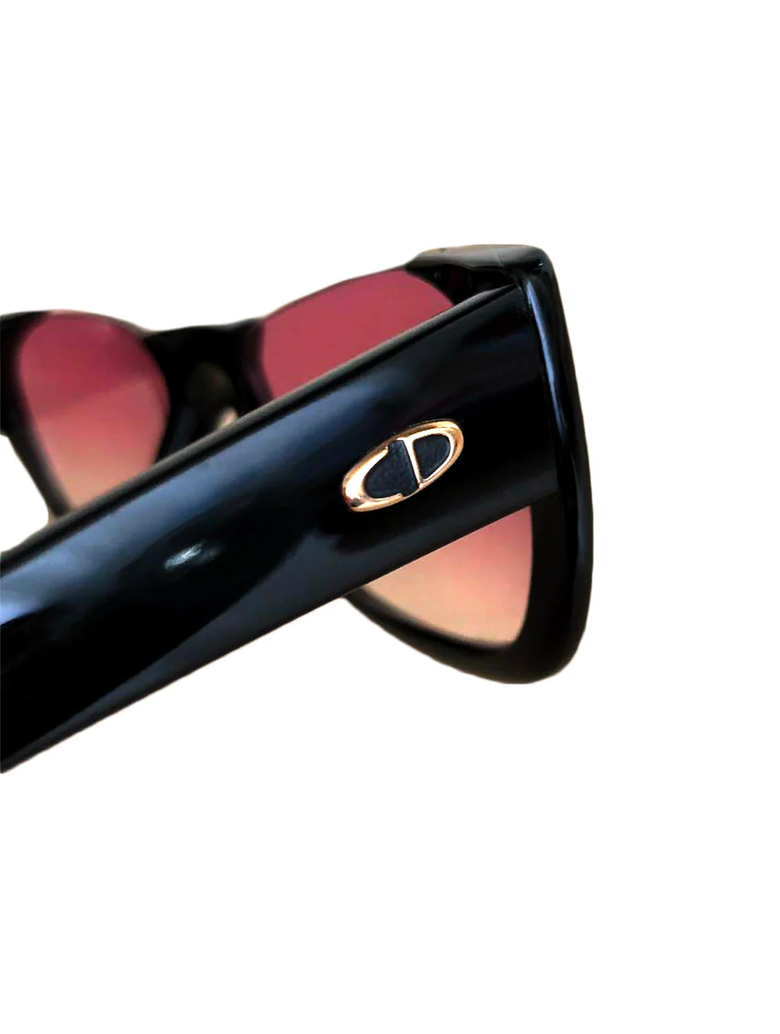 Christian Dior 2000s Black CD Pink Tinted Sunglasses - Image 4
