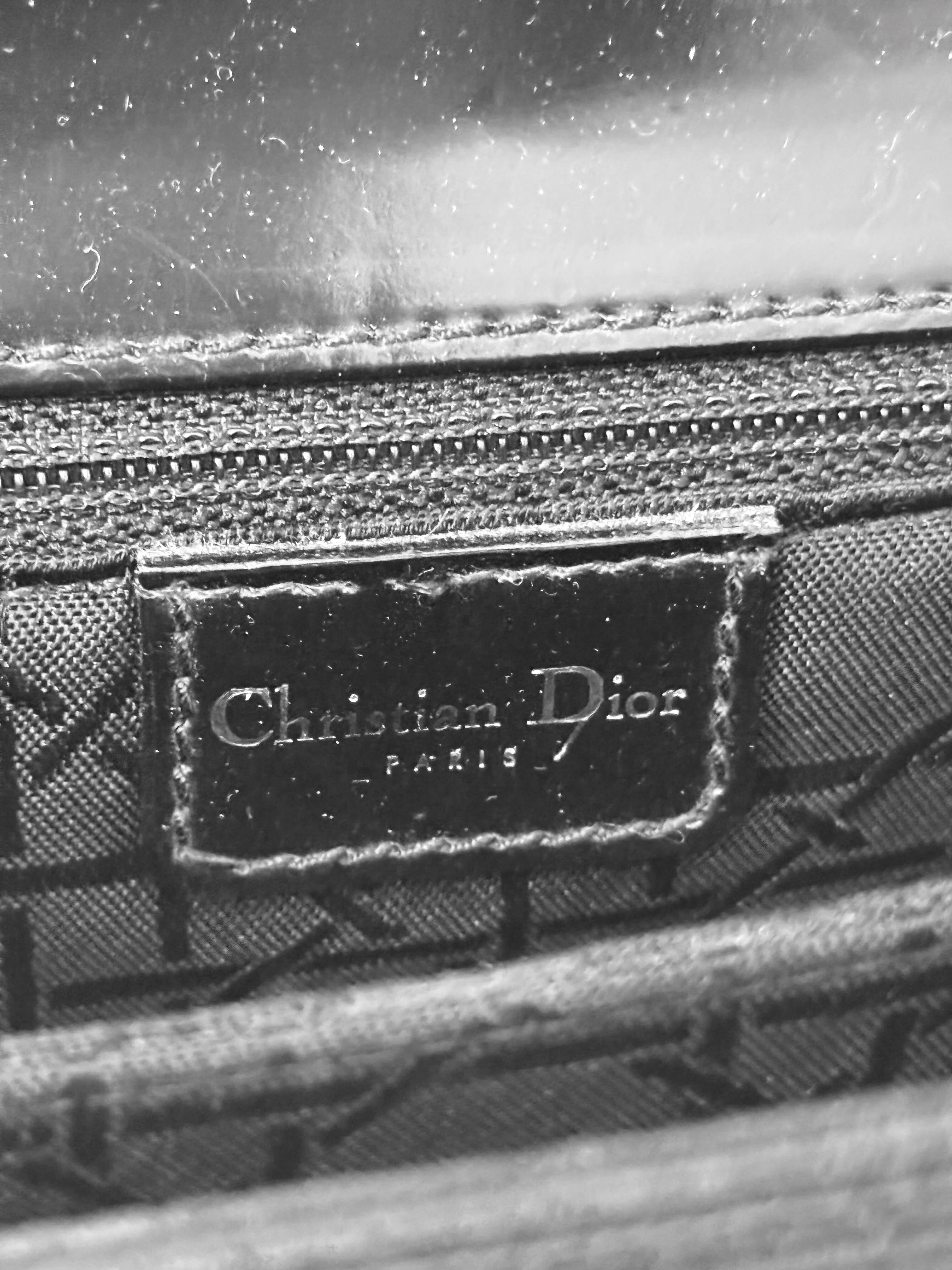 Christian Dior by John Galliano 1997 Rare Black Canvas and Patent Leather Crossbody Bag - Image 5